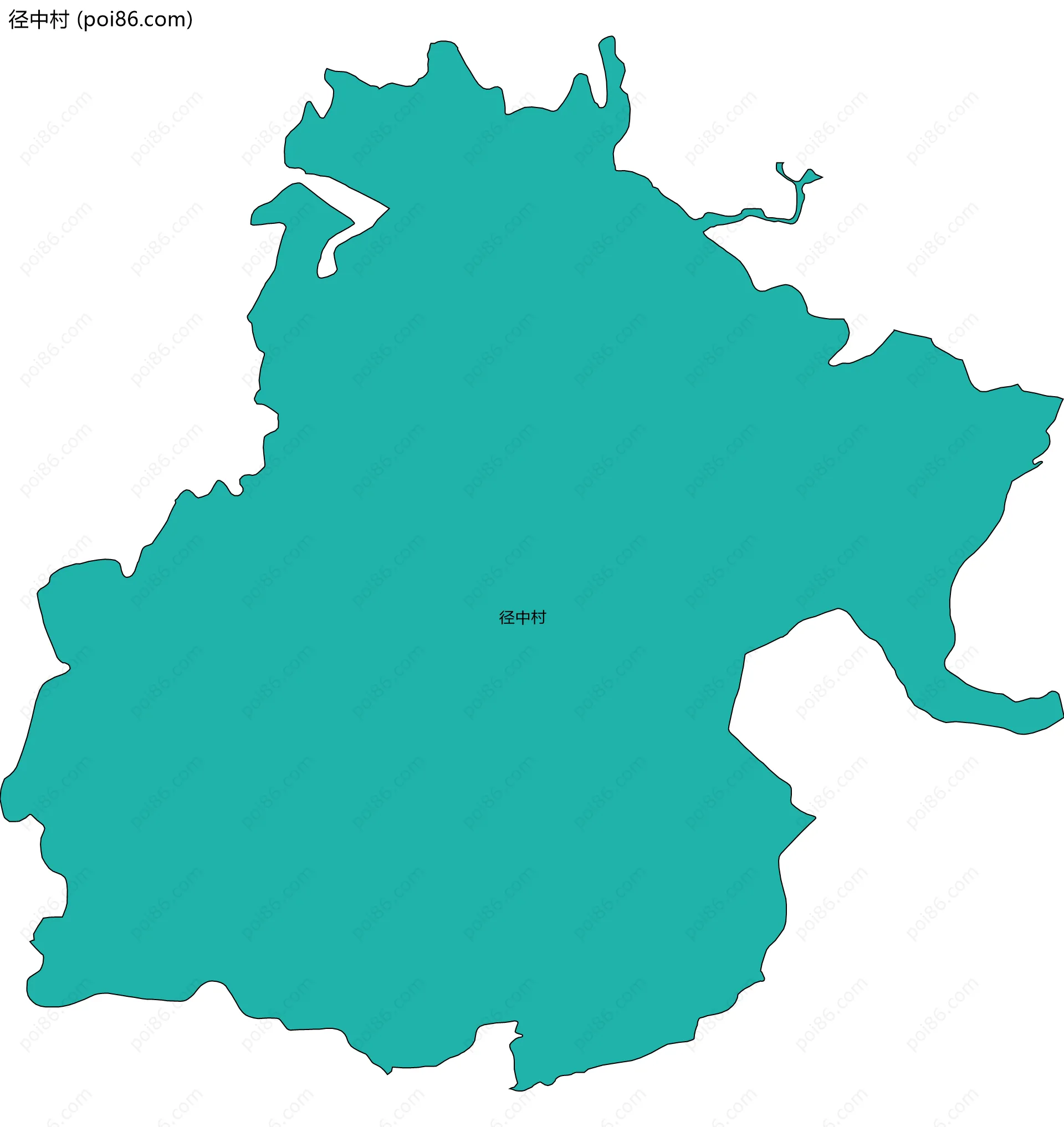 径中村边界地图