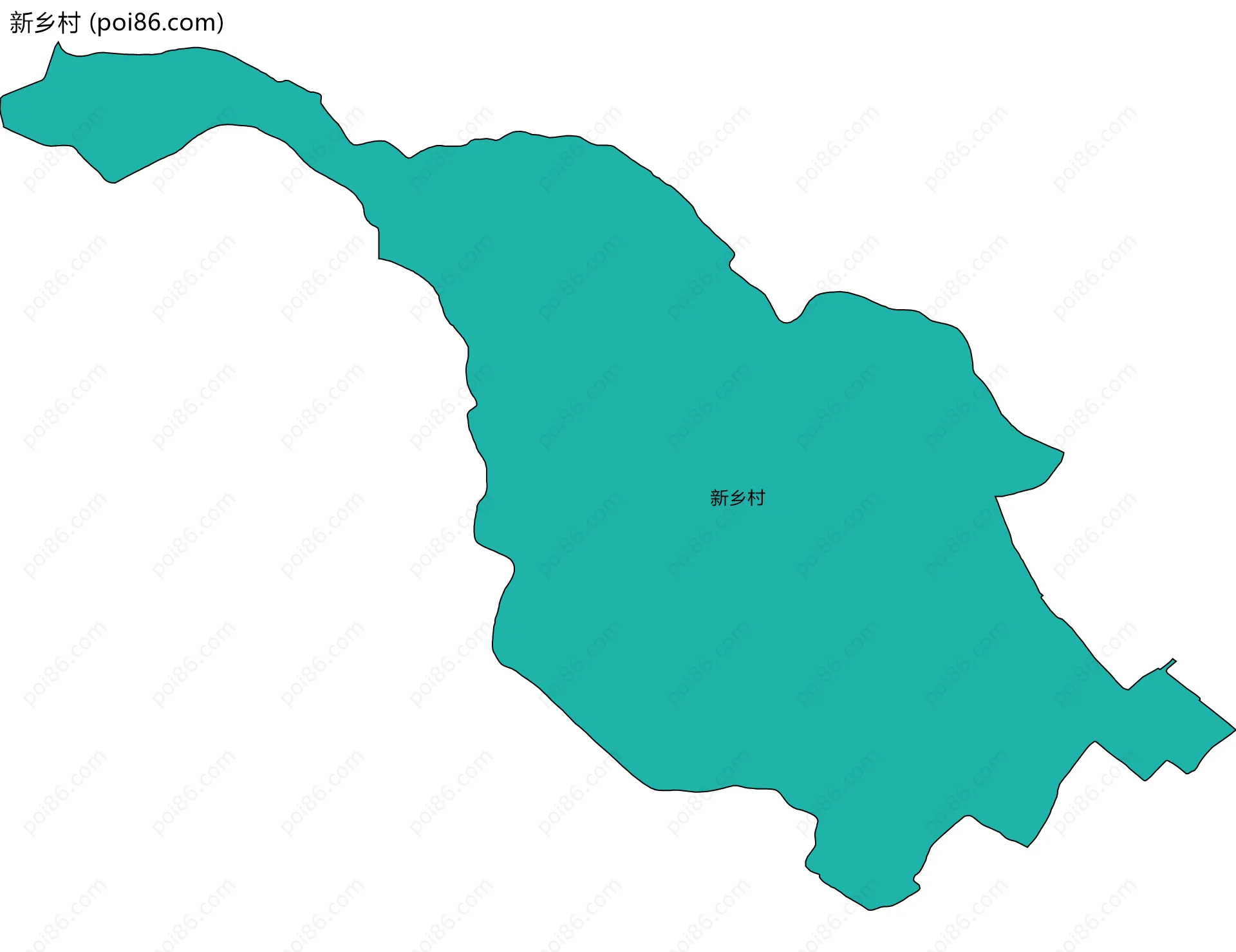 新乡村边界地图