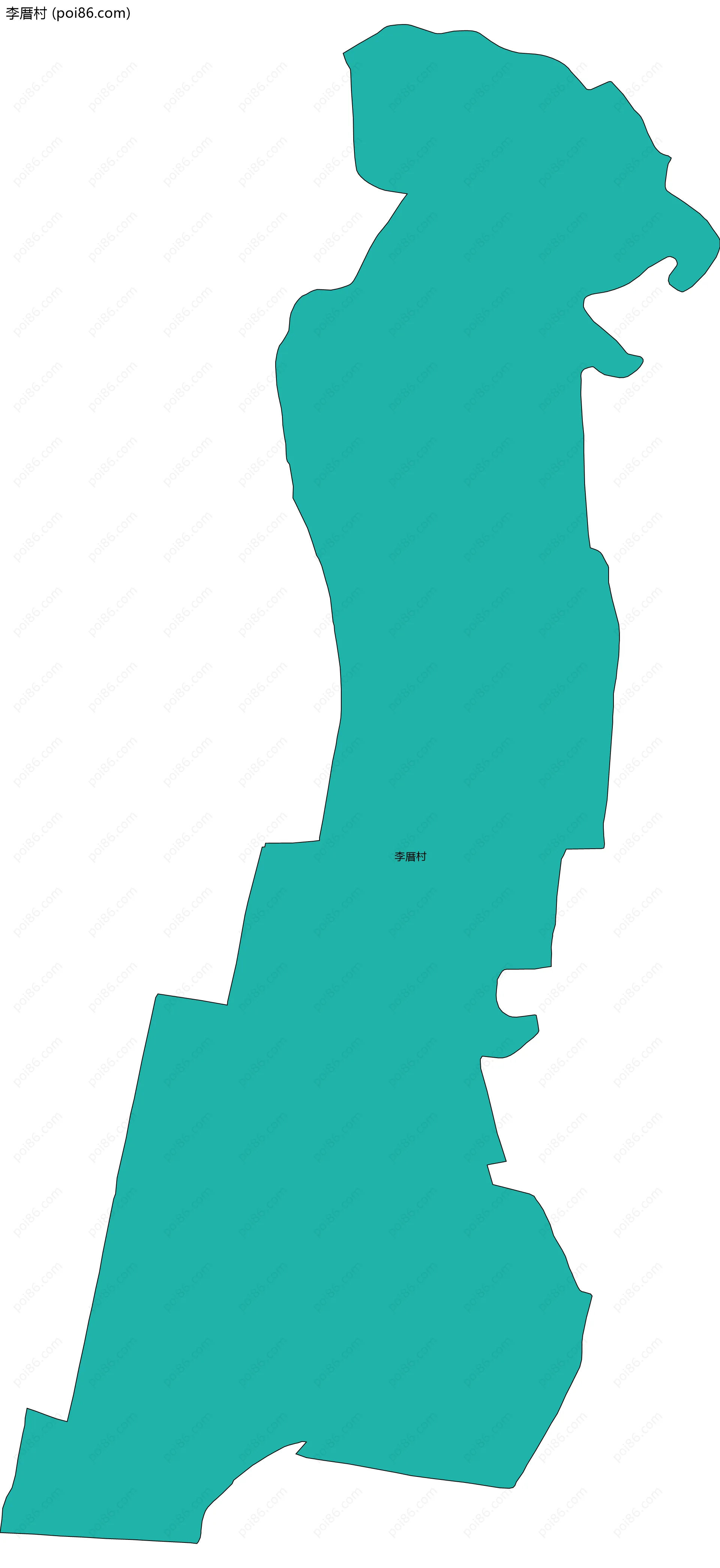 李厝村边界地图