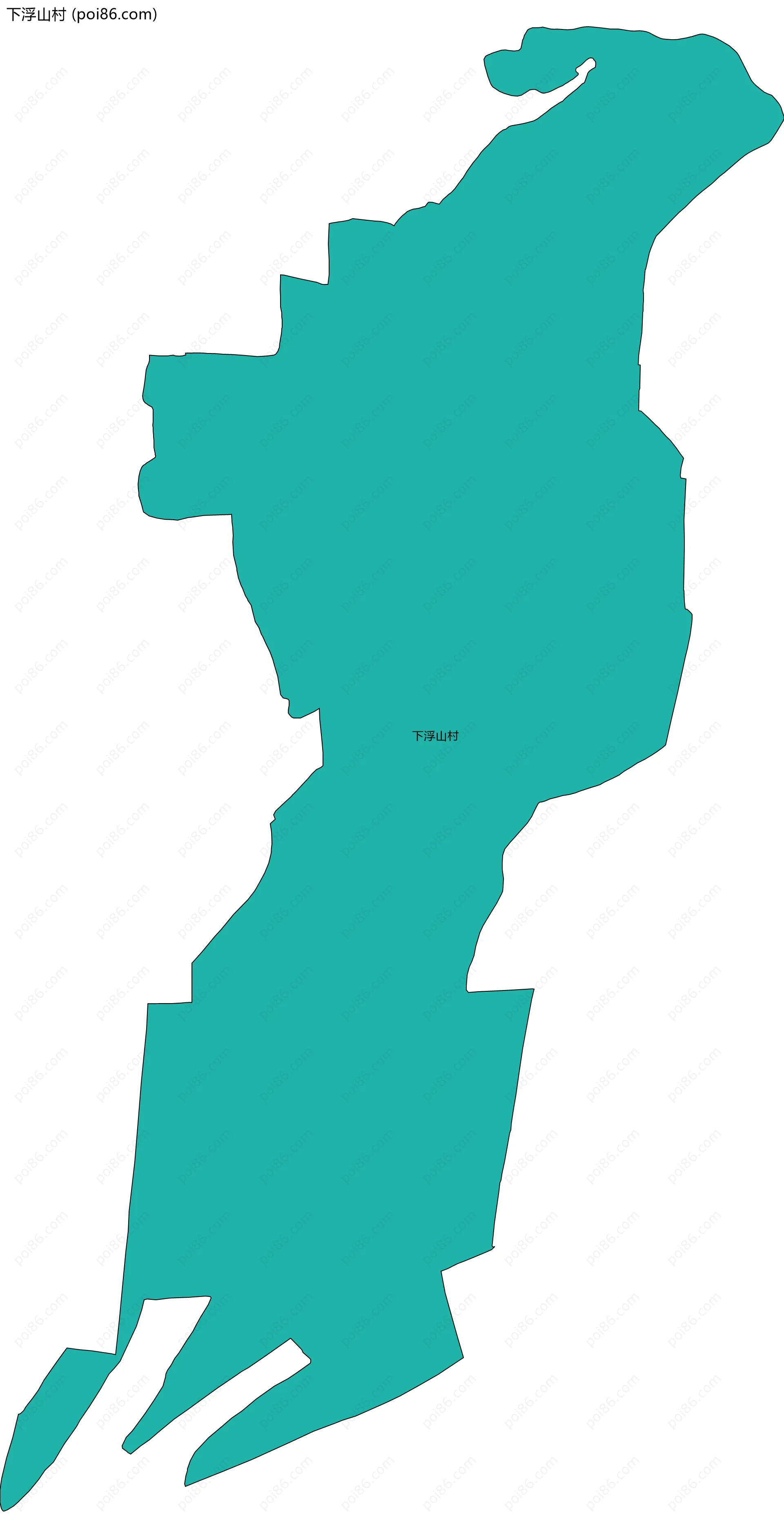 下浮山村边界地图