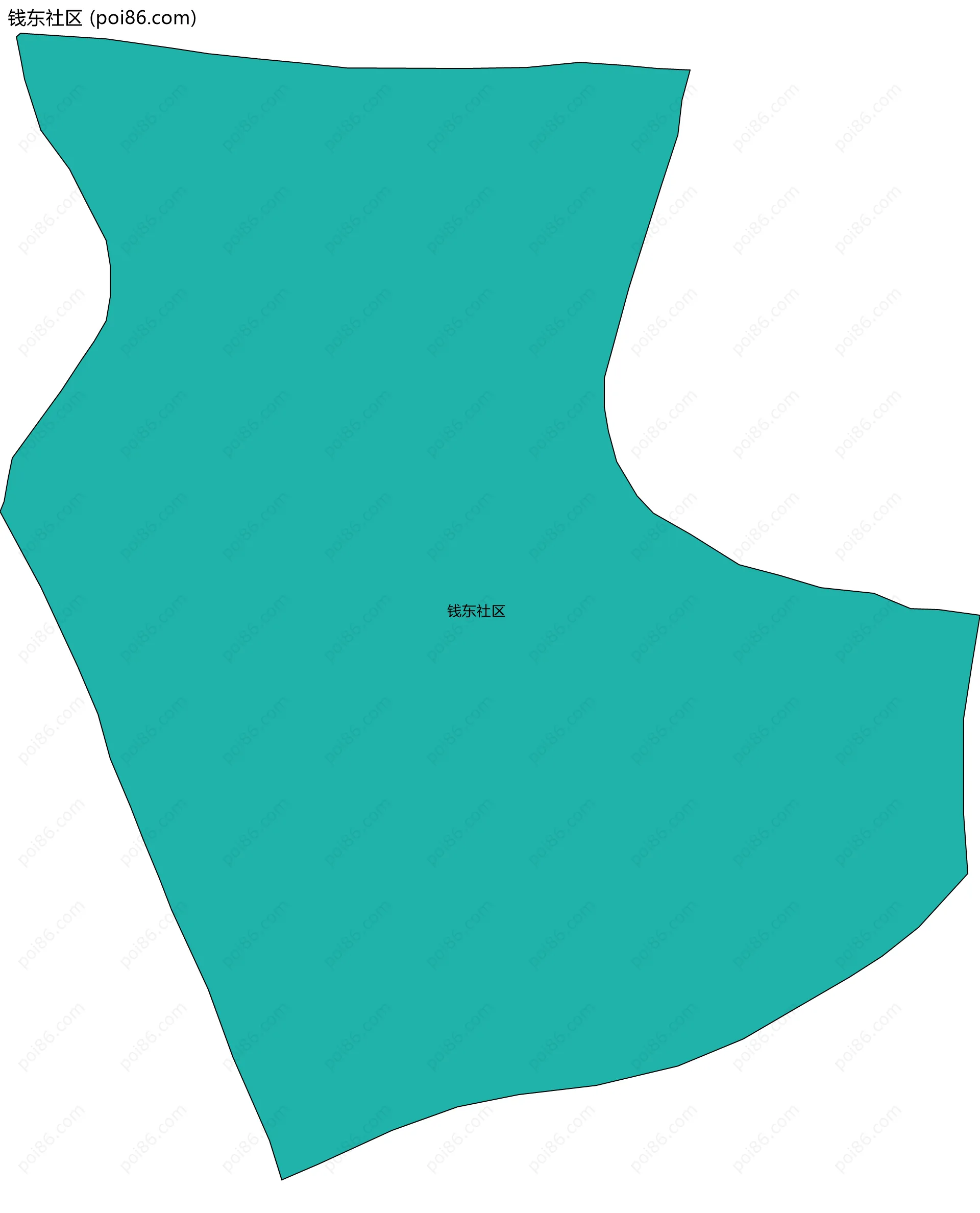 钱东社区边界地图