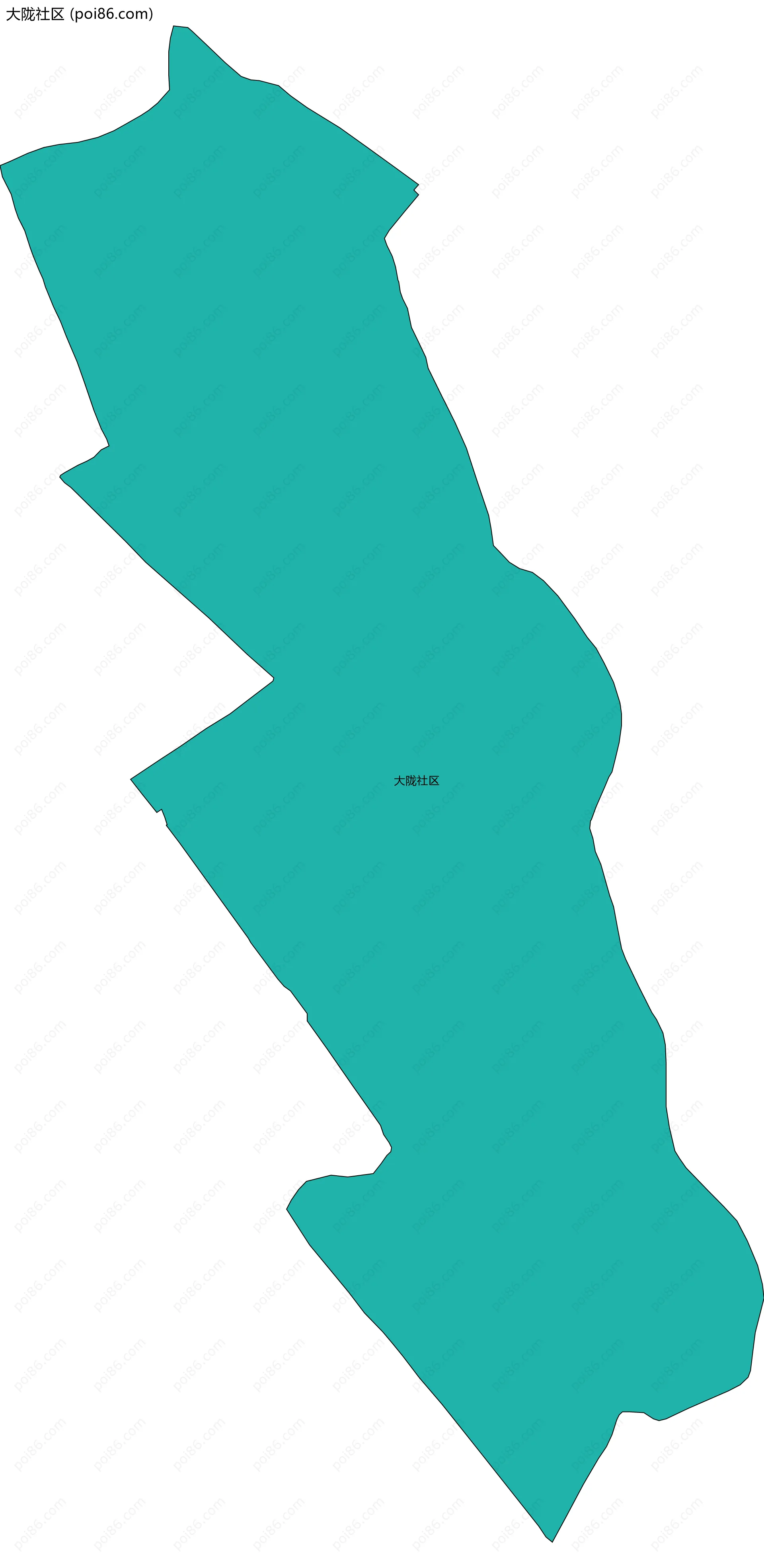 大陇社区边界地图