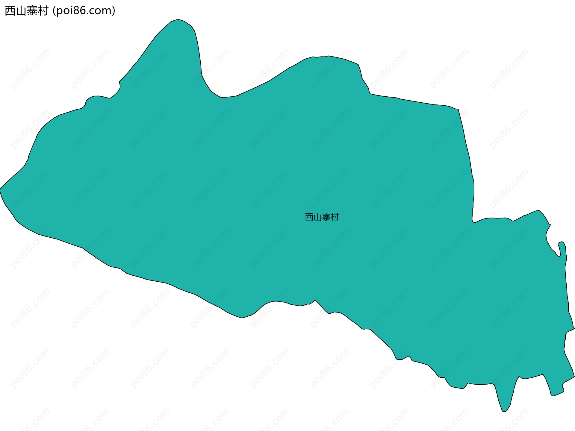 西山寨村边界地图