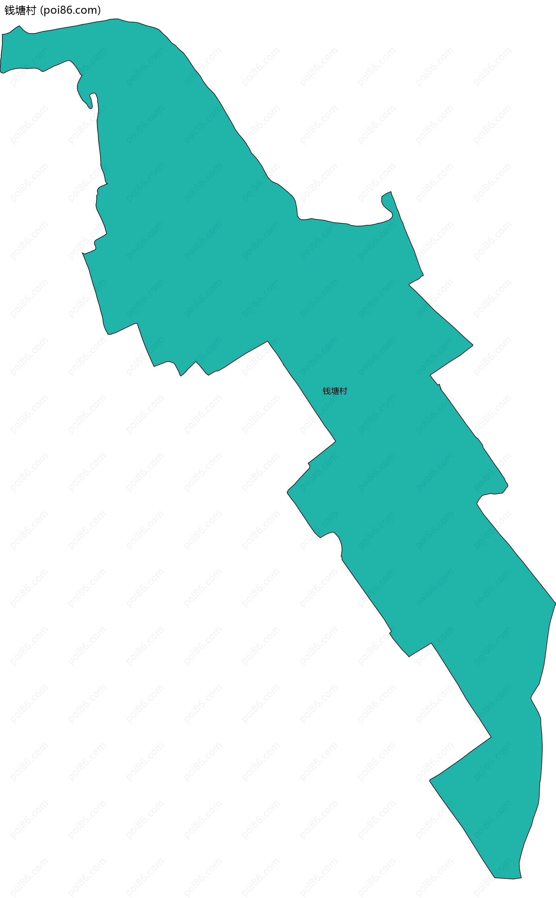 钱塘村边界地图