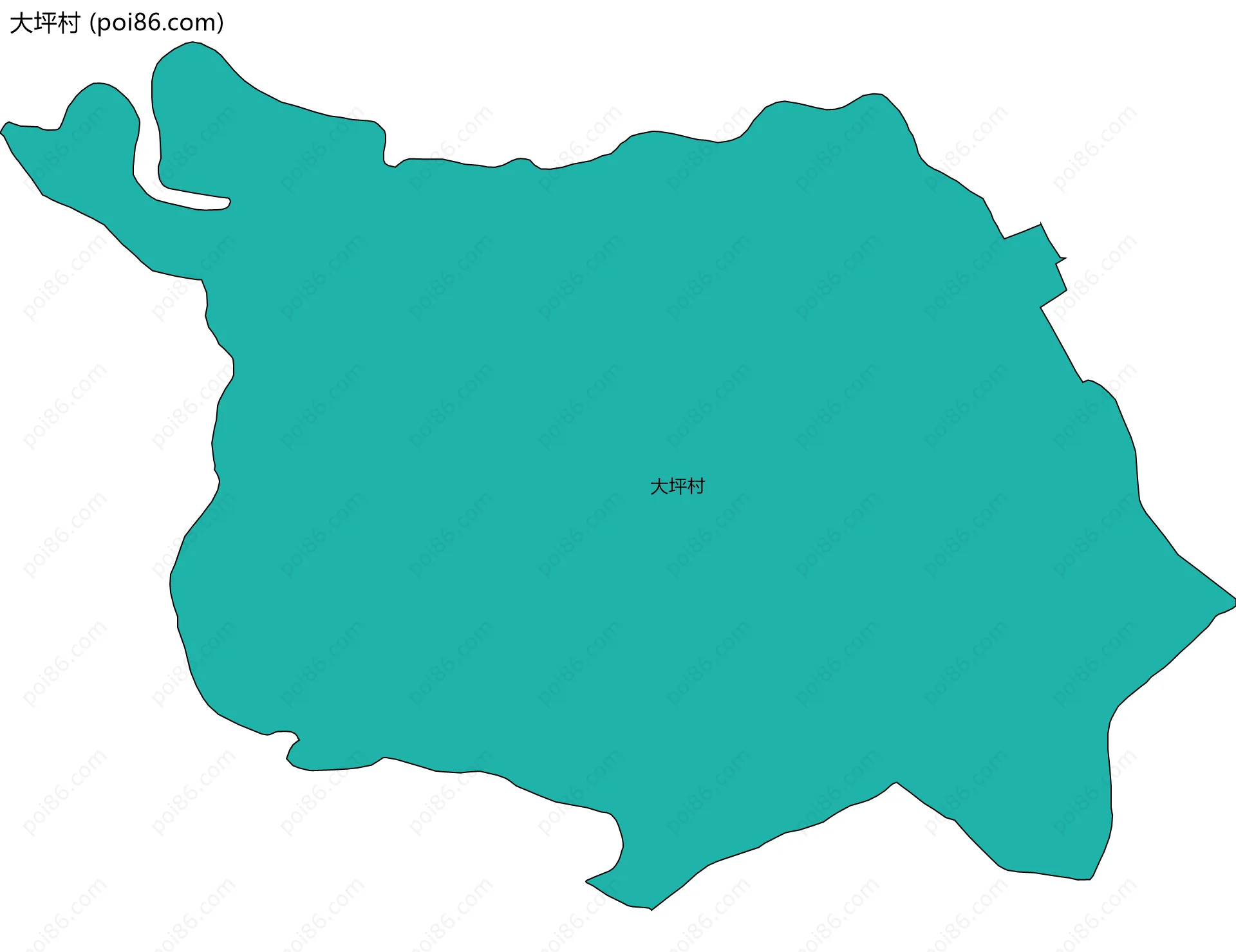 大坪村边界地图