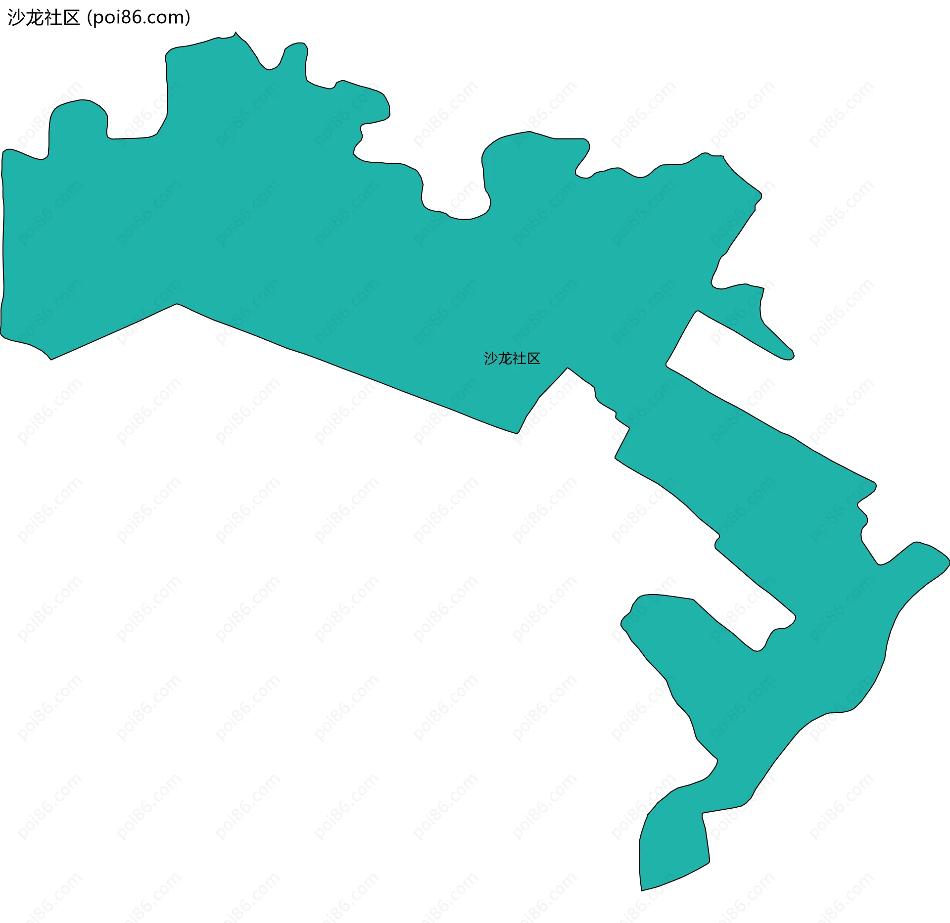 沙龙社区边界地图