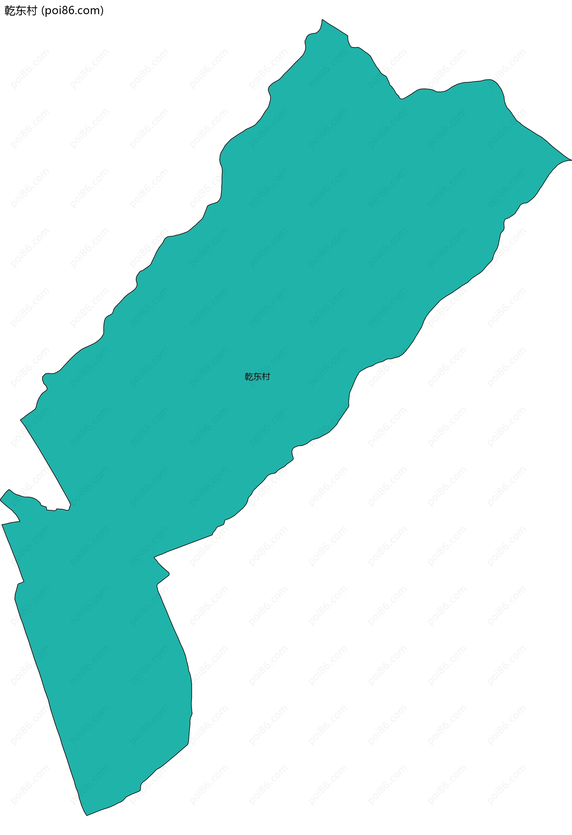 乾东村边界地图