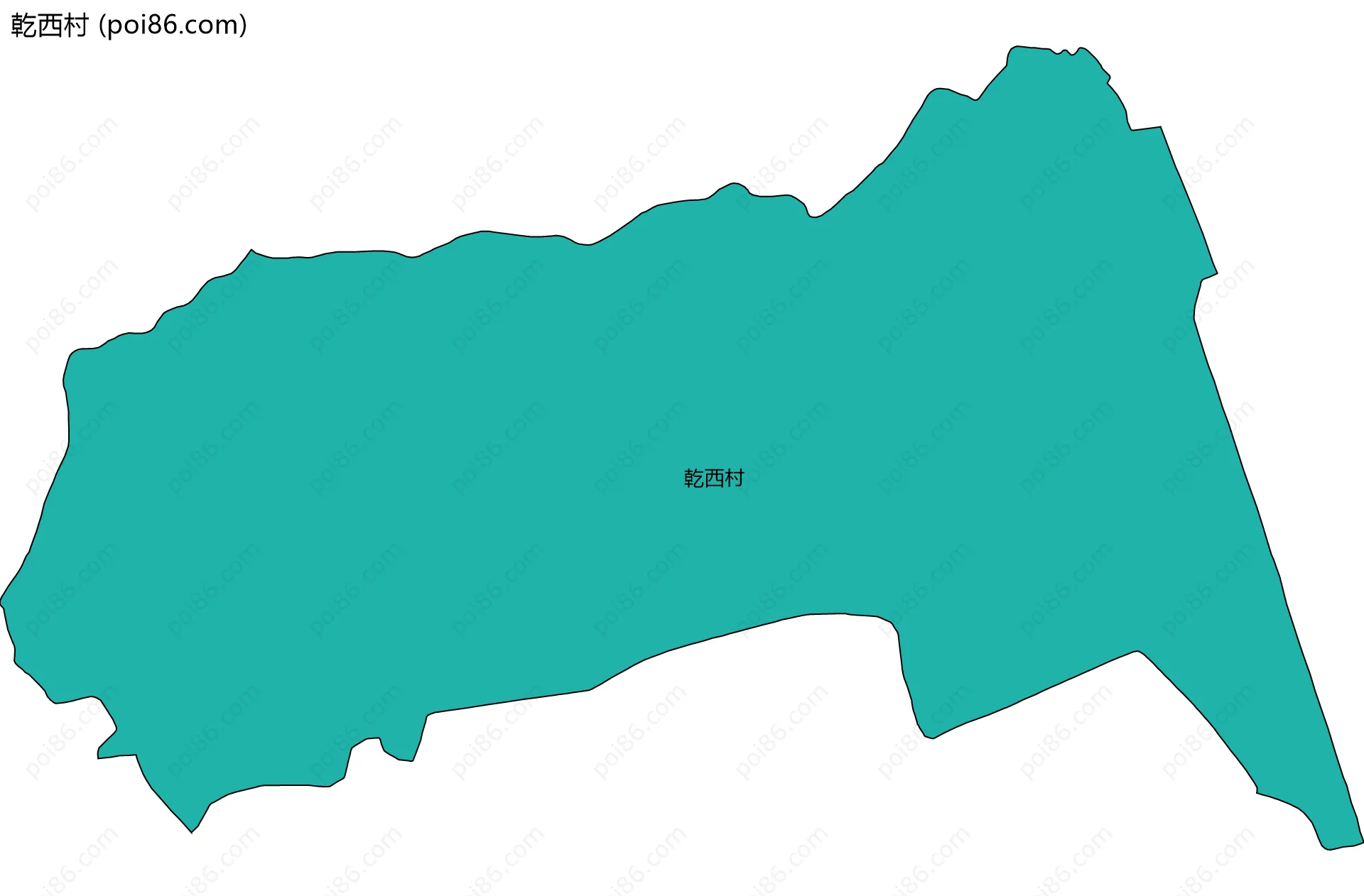 乾西村边界地图