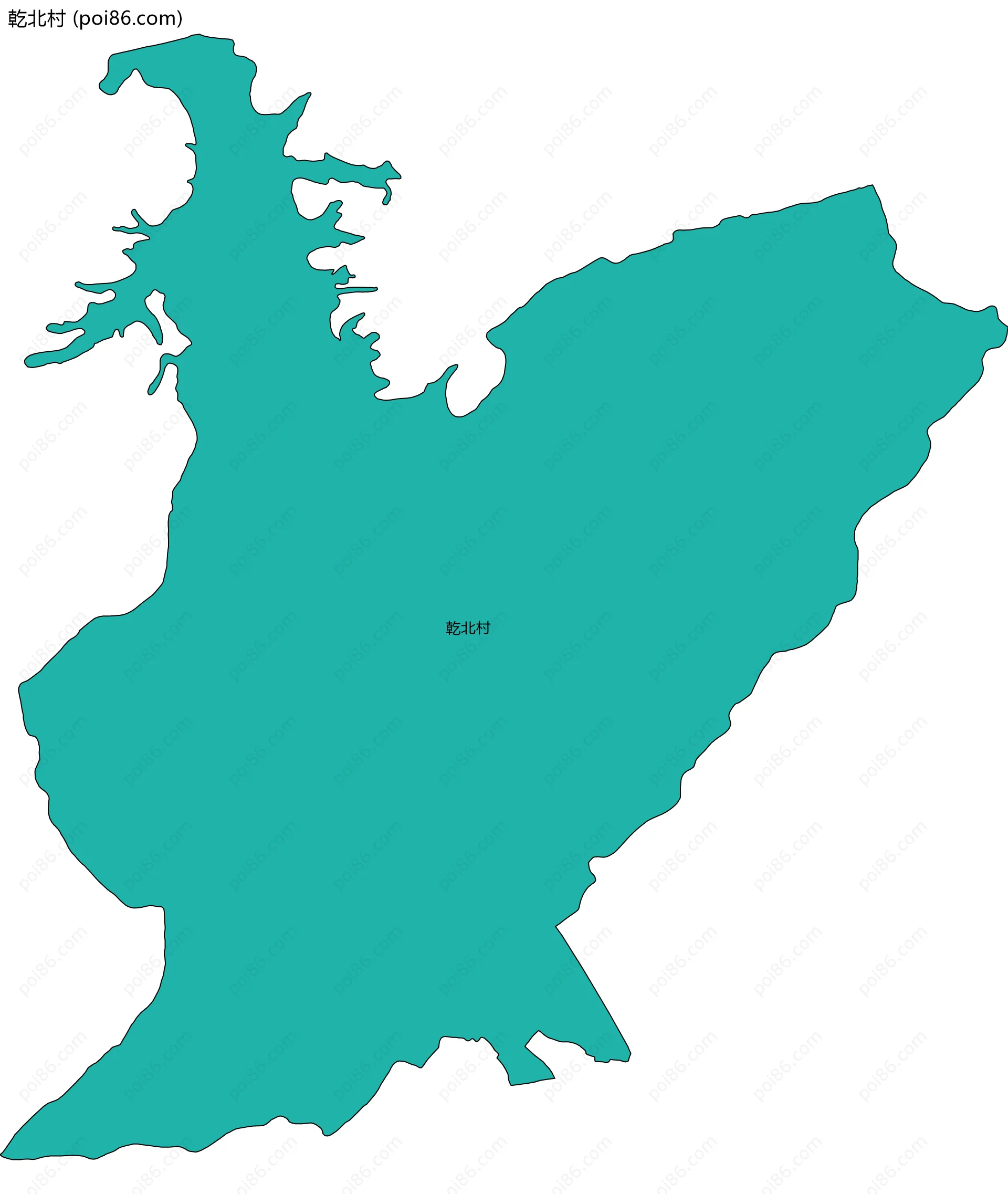 乾北村边界地图