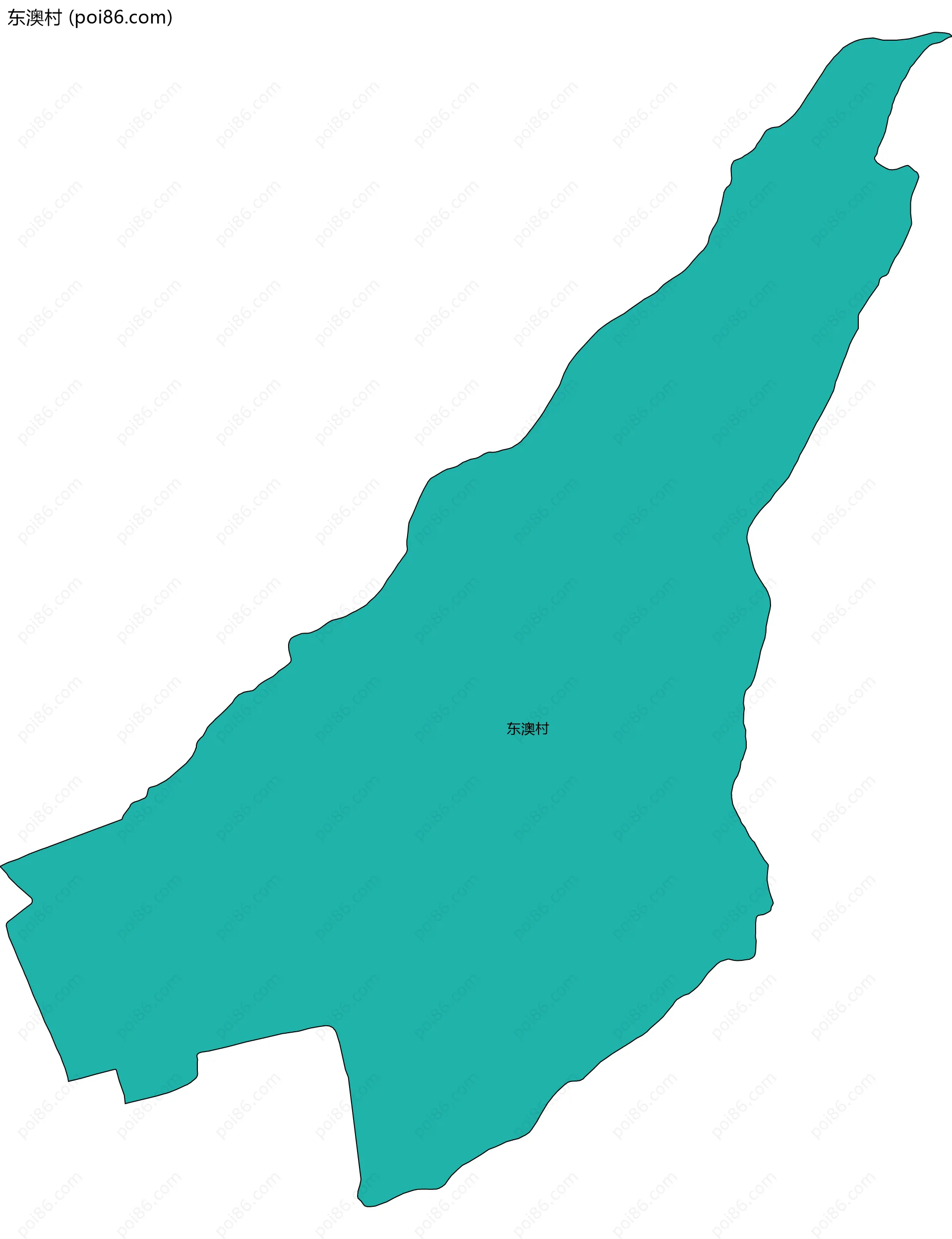 东澳村边界地图