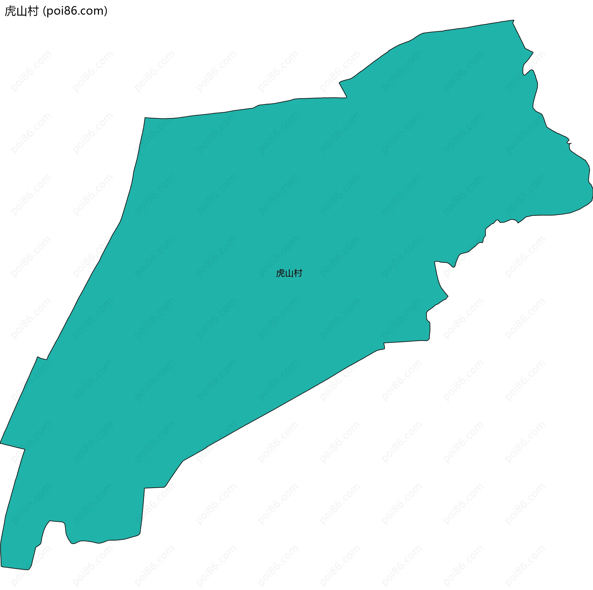 虎山村边界地图