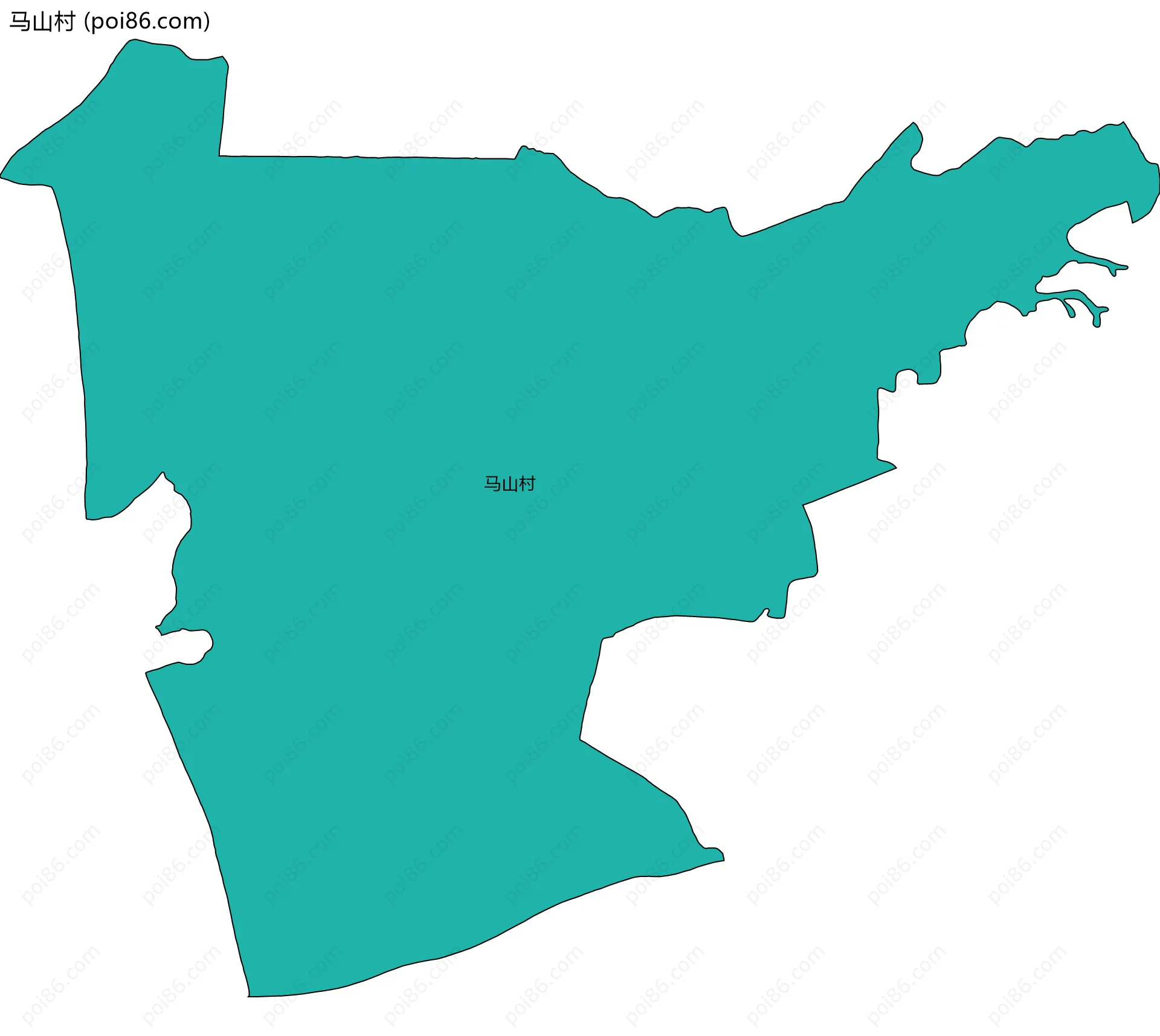 马山村边界地图
