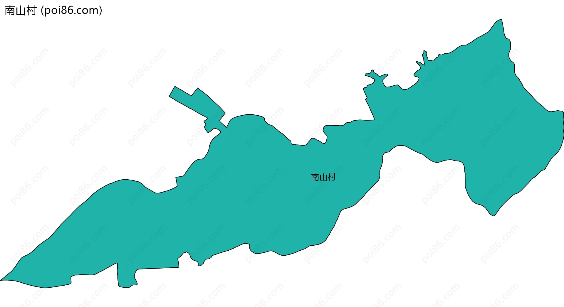 南山村边界地图