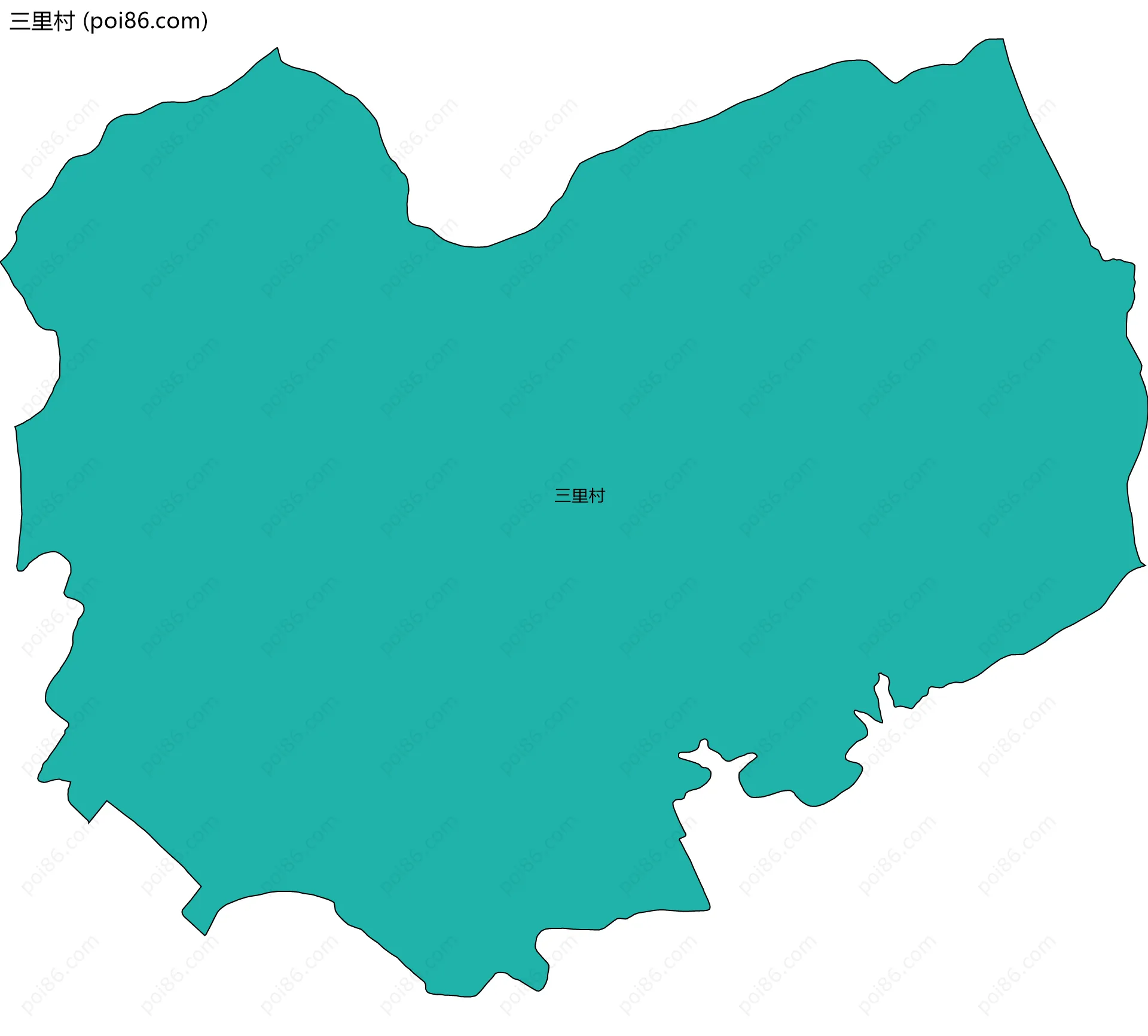 三里村边界地图