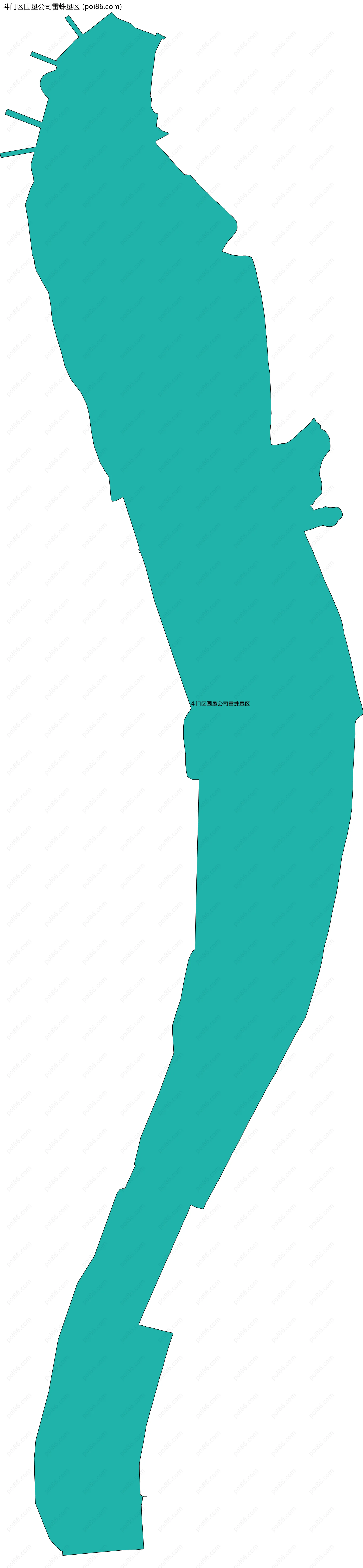 斗门区围垦公司雷蛛垦区边界地图