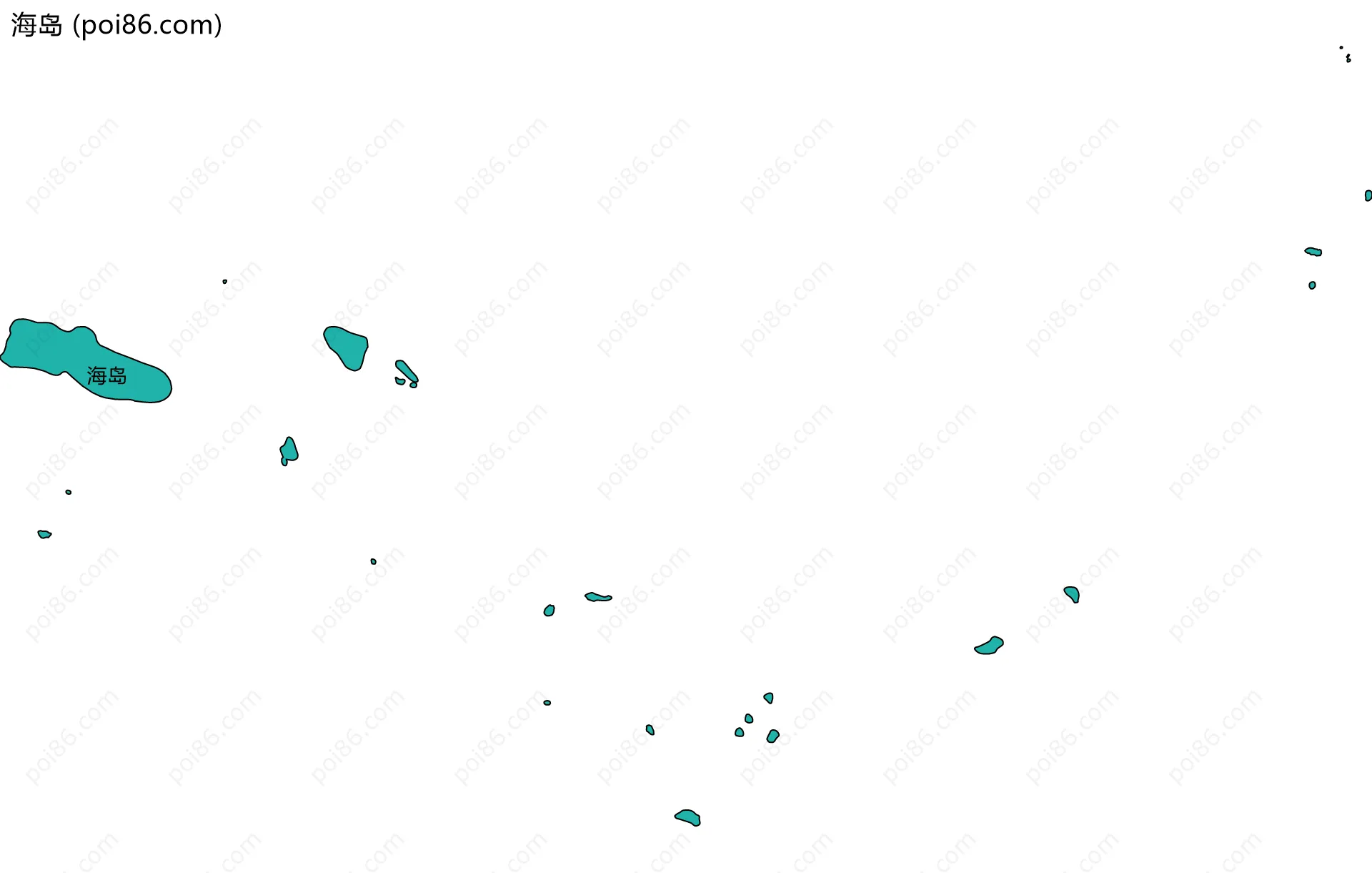 海岛边界地图(五级行政区划)