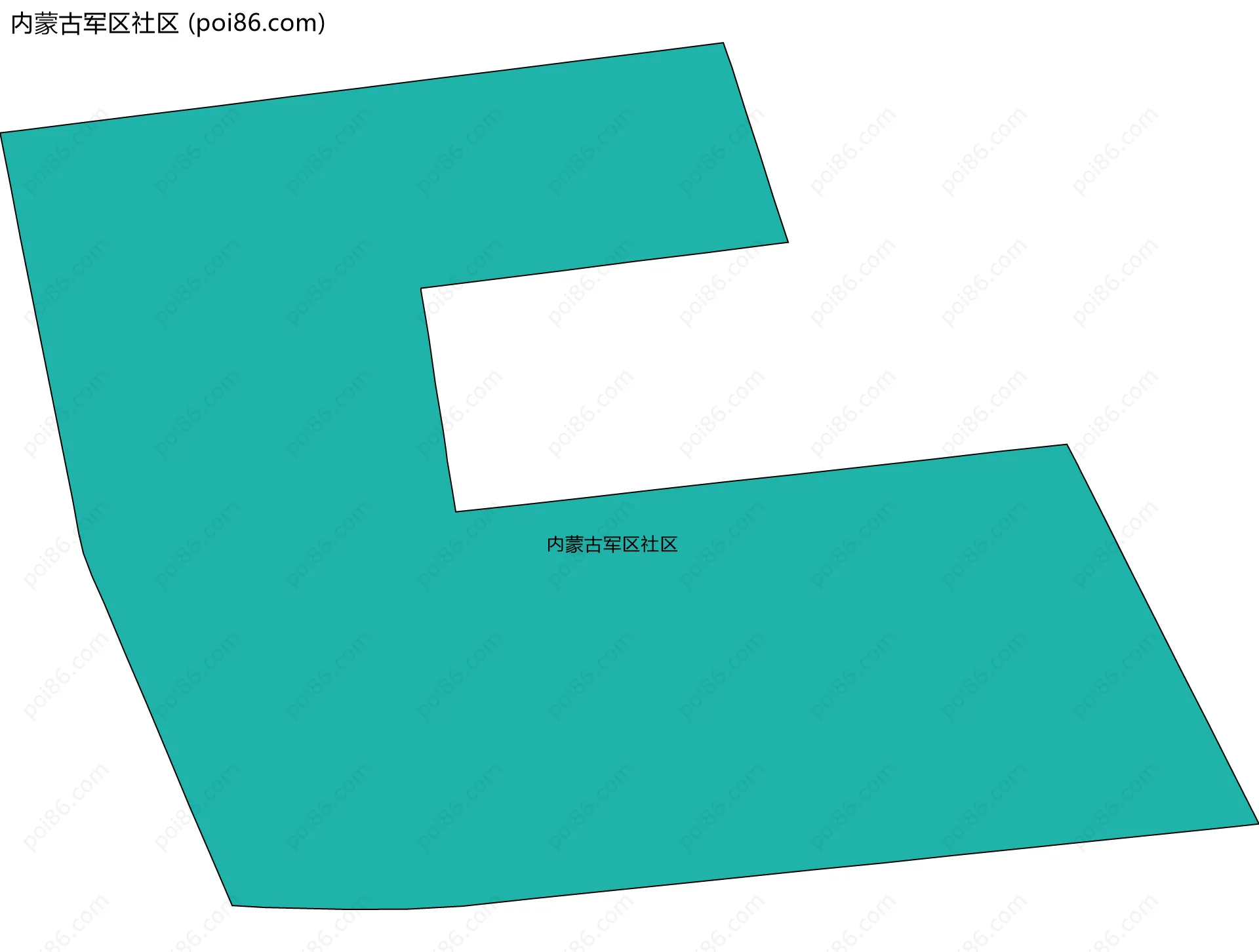 内蒙古军区社区边界地图