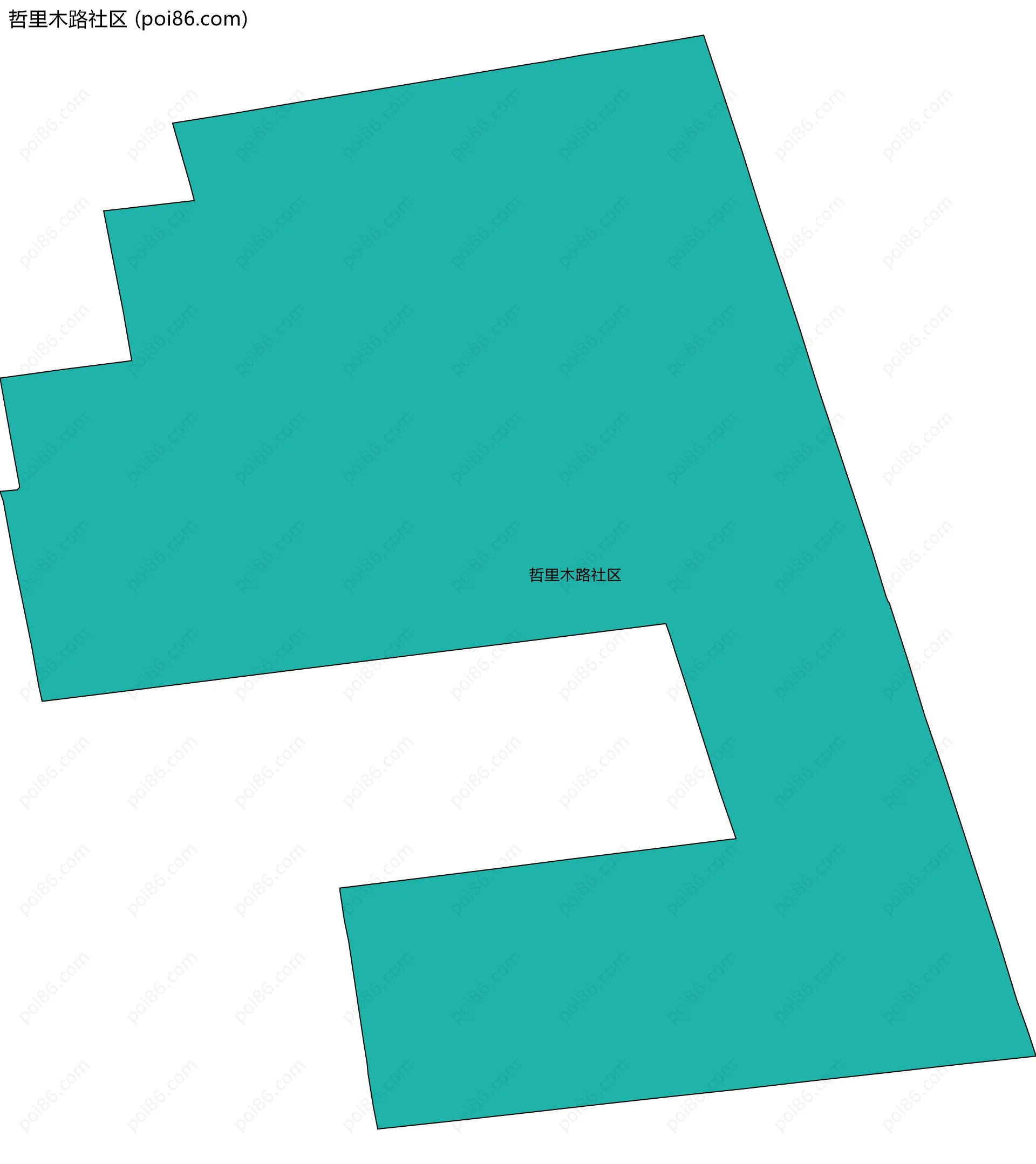 哲里木路社区边界地图