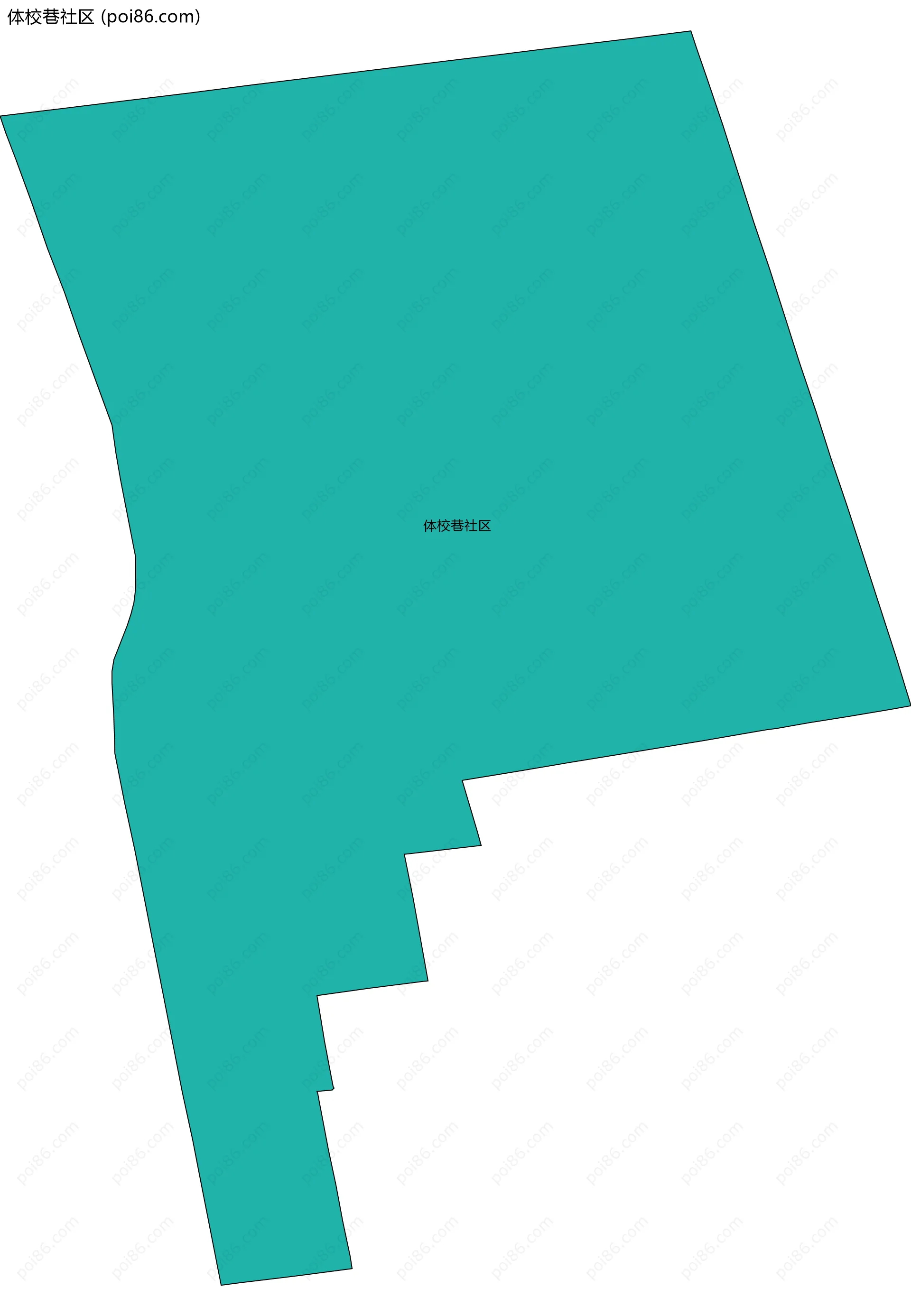 体校巷社区边界地图