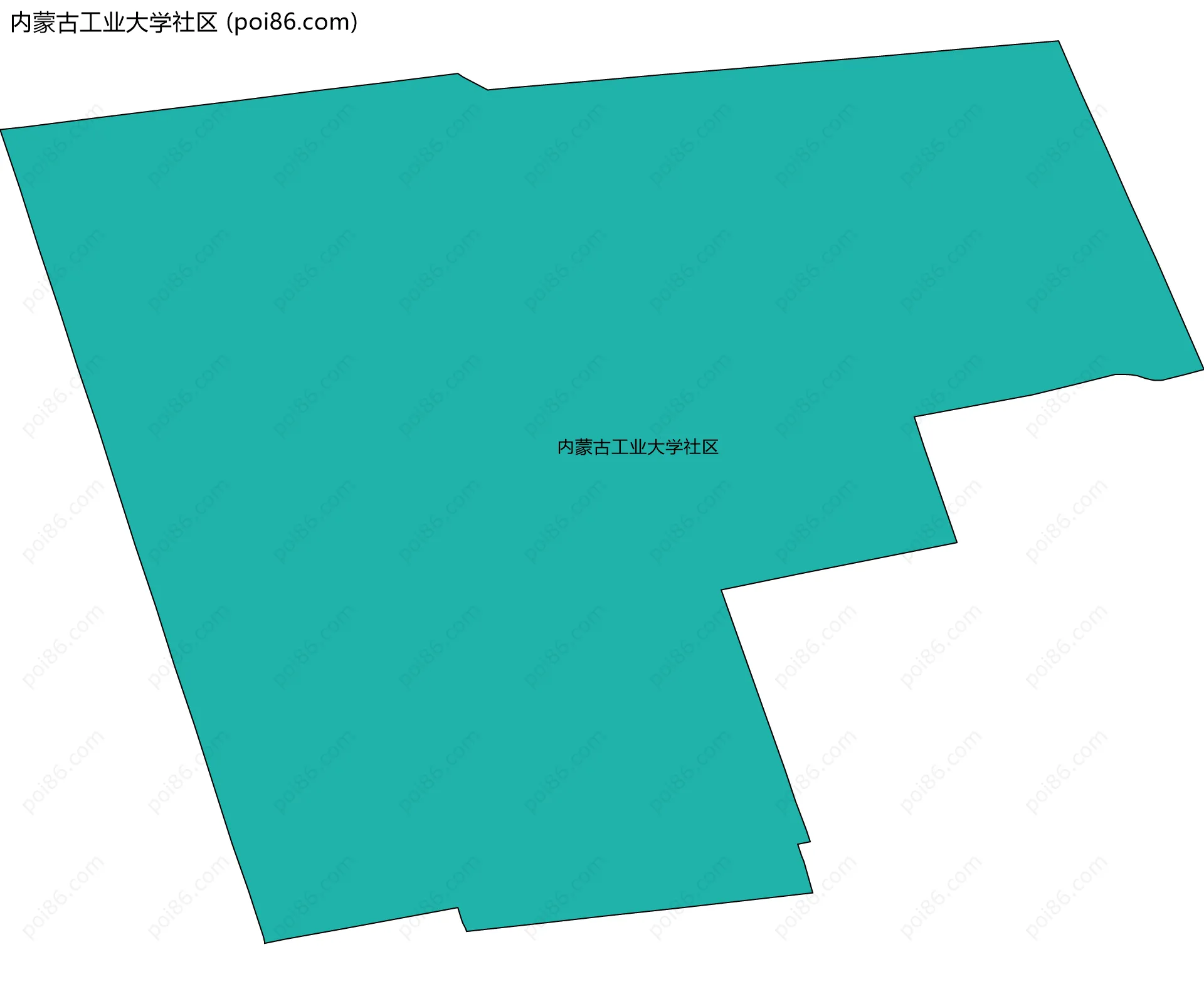 内蒙古工业大学社区边界地图