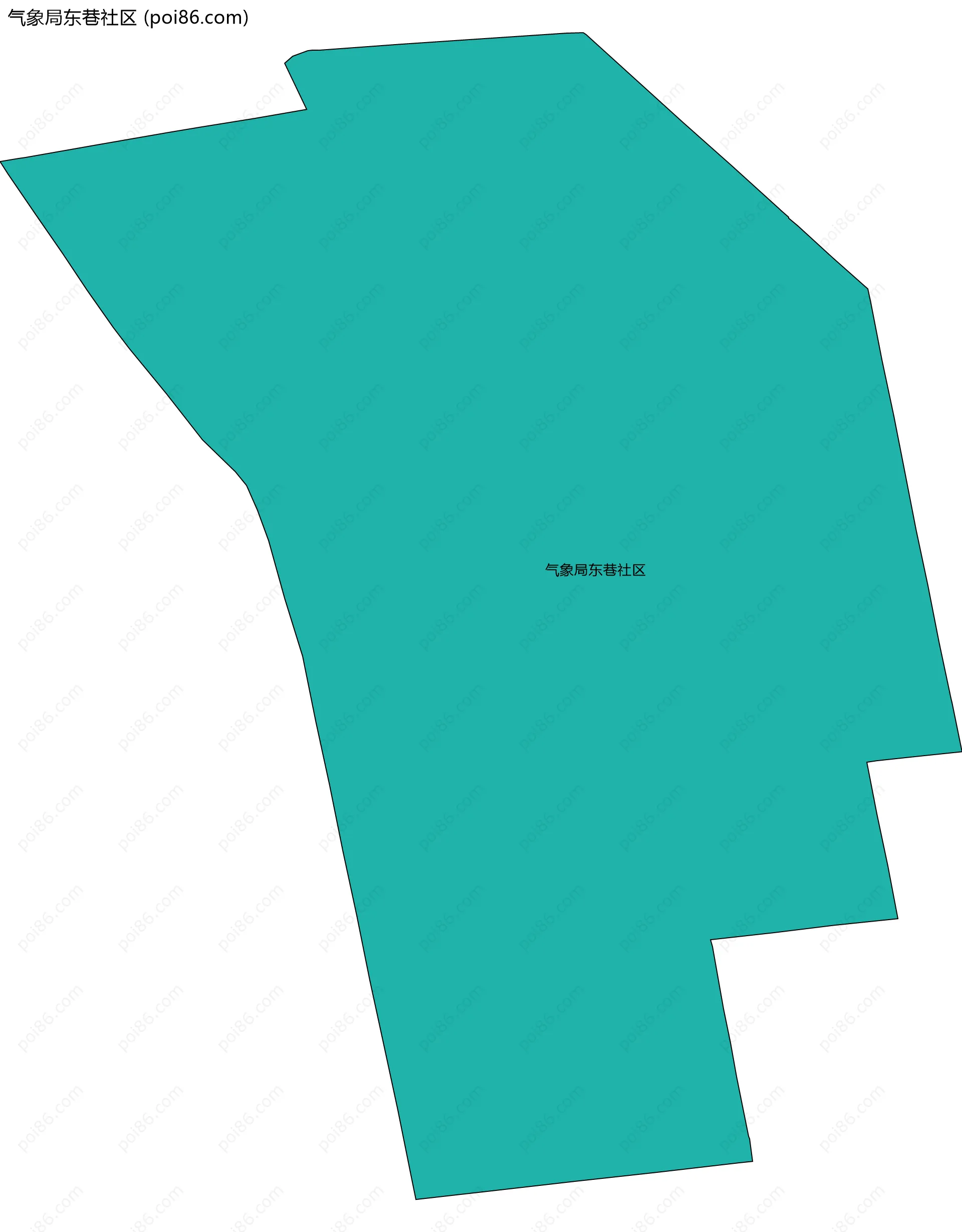 气象局东巷社区边界地图