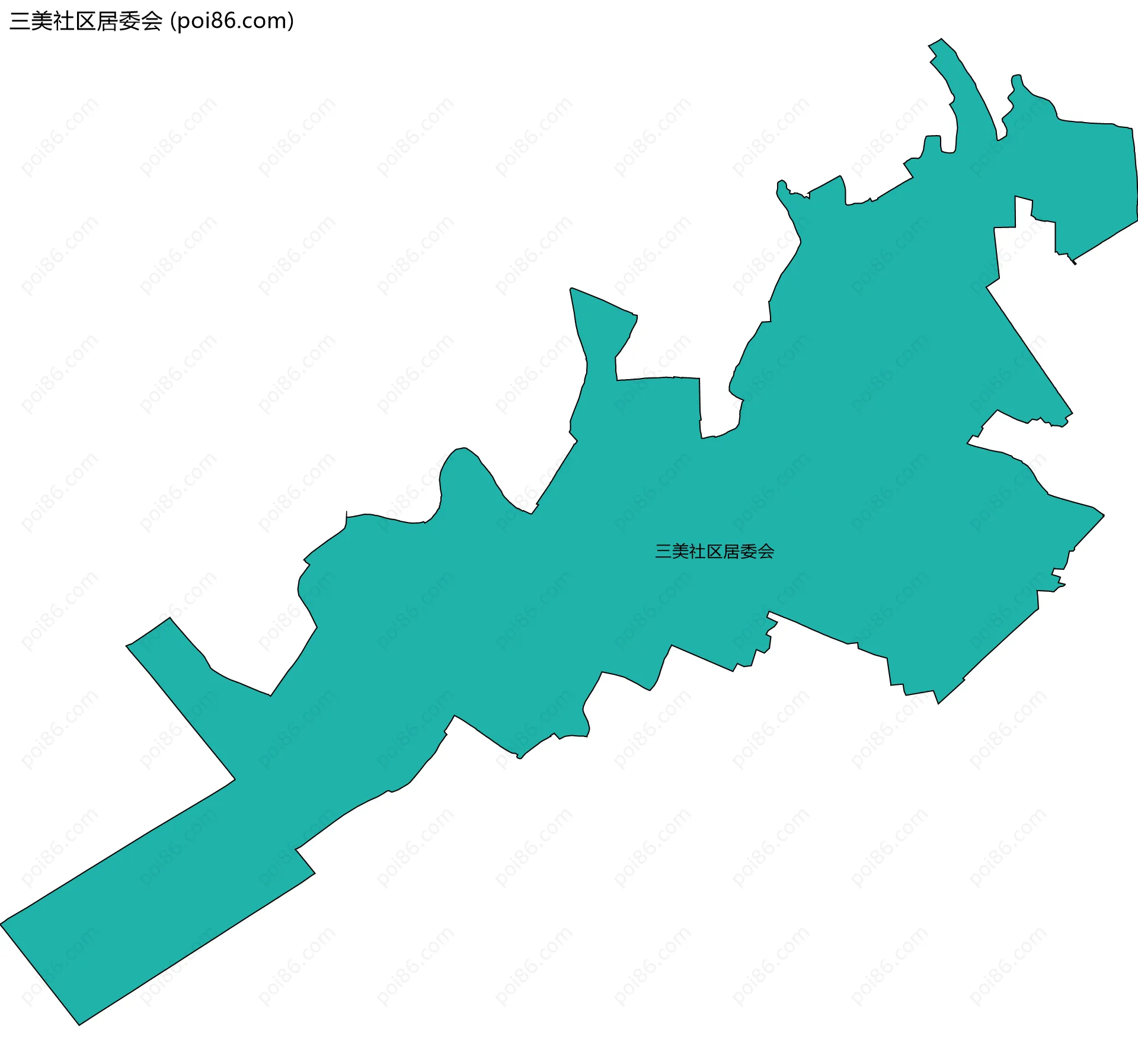 三美社区居委会边界地图