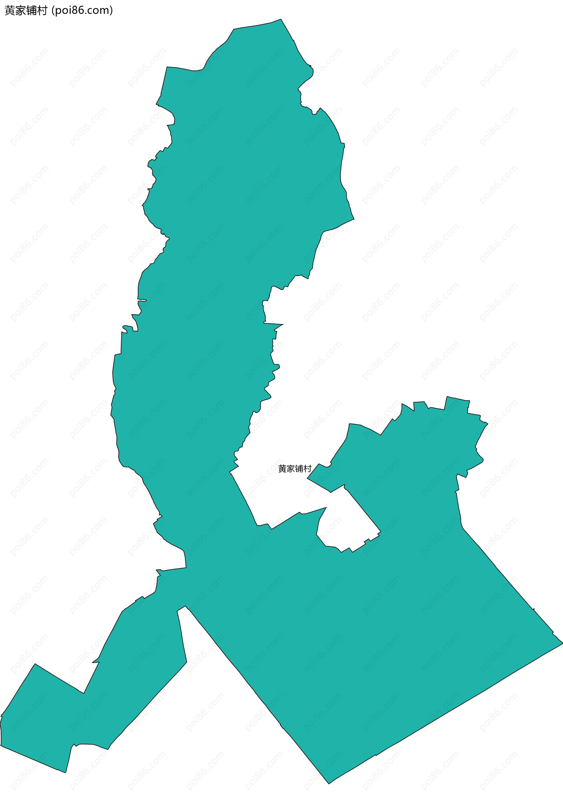 黄家铺村边界地图
