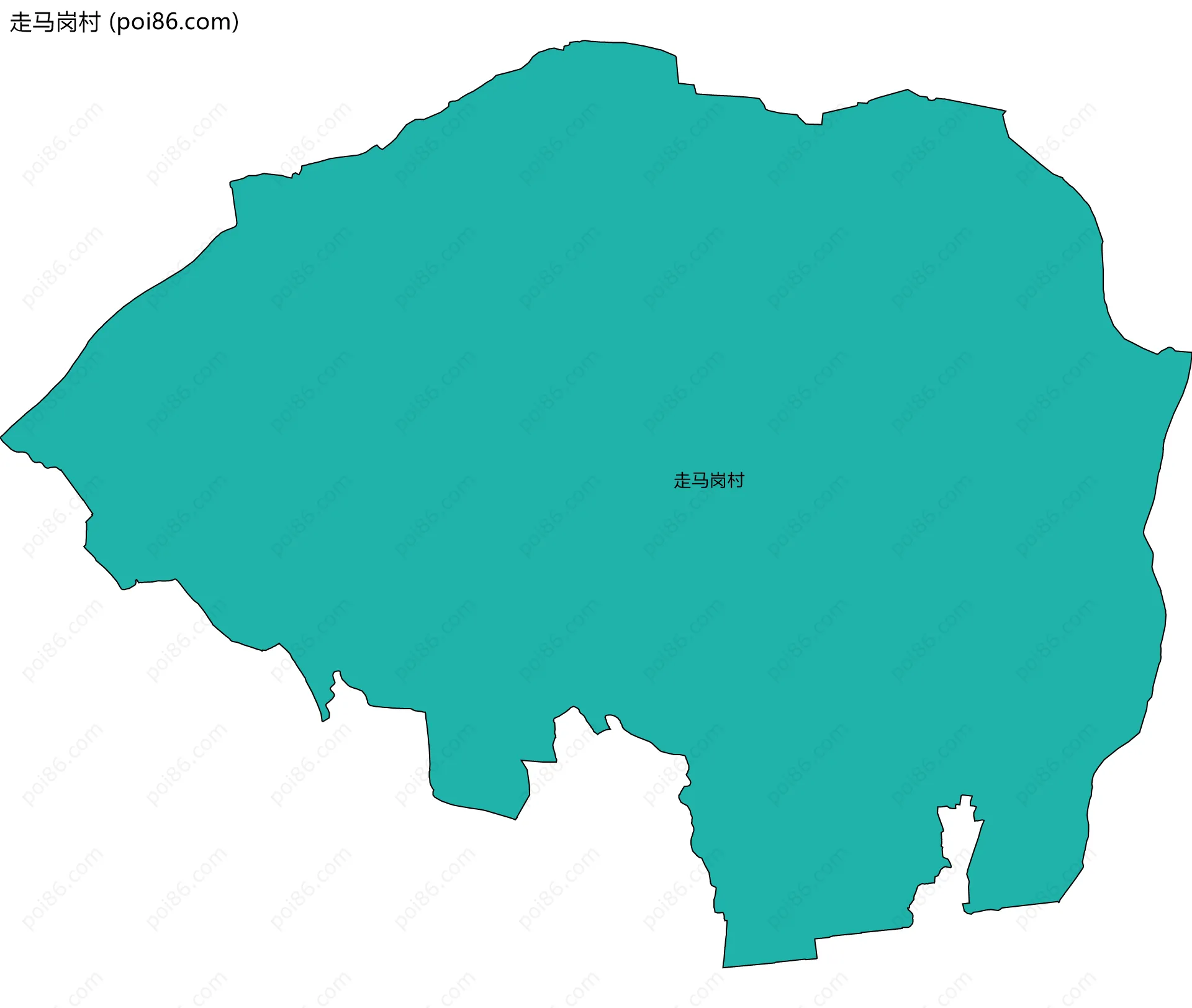 走马岗村边界地图
