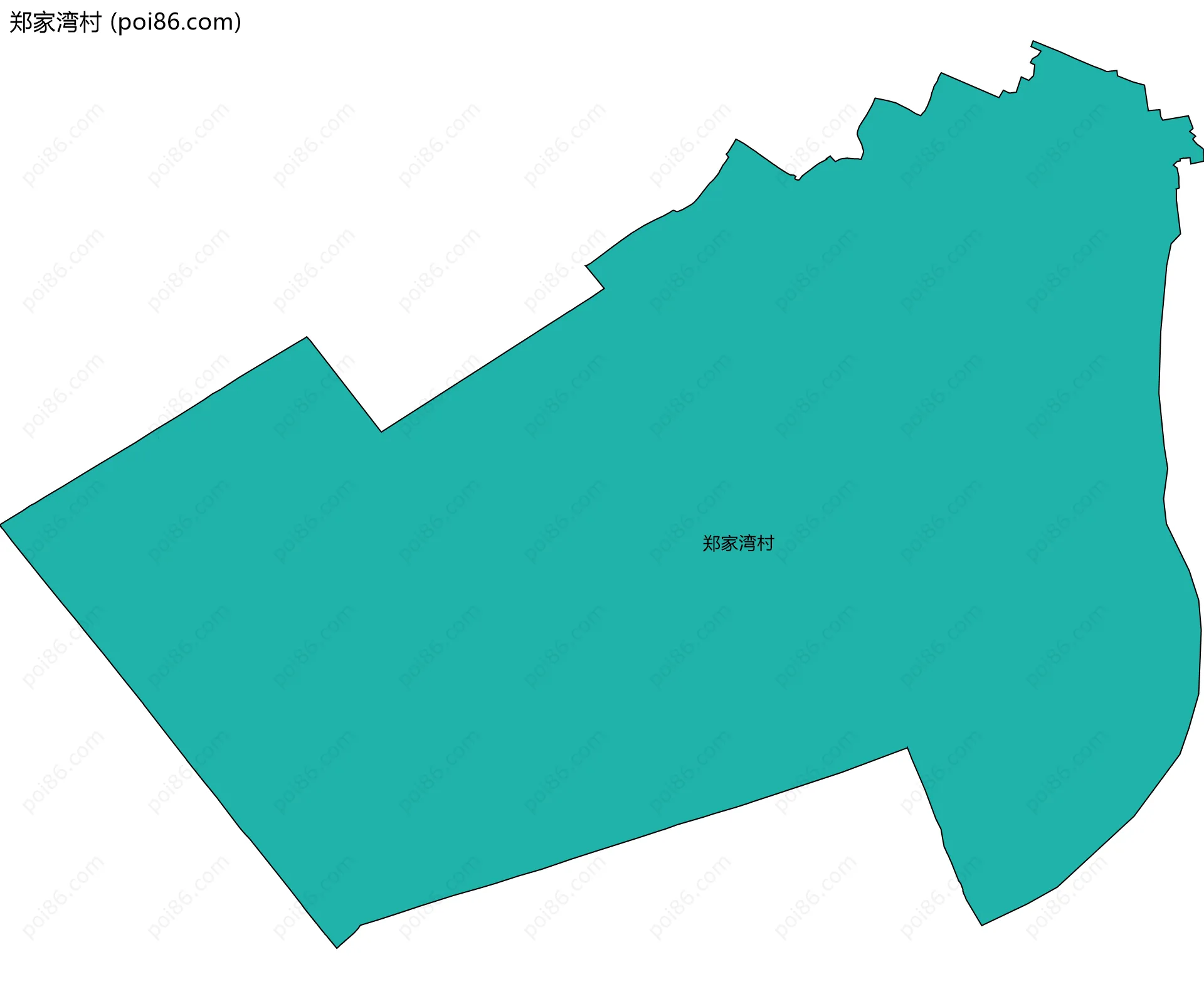 郑家湾村边界地图