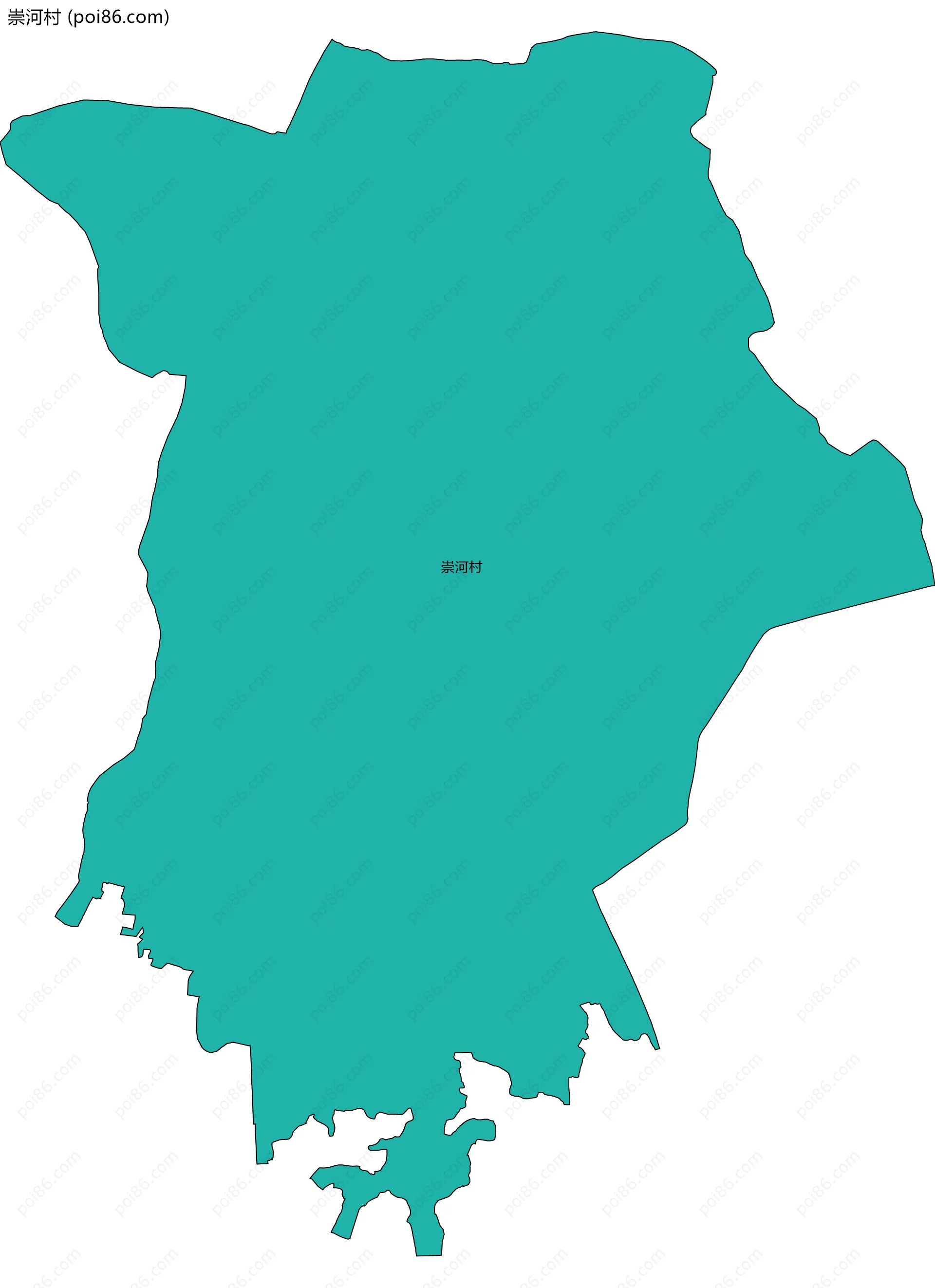 崇河村边界地图