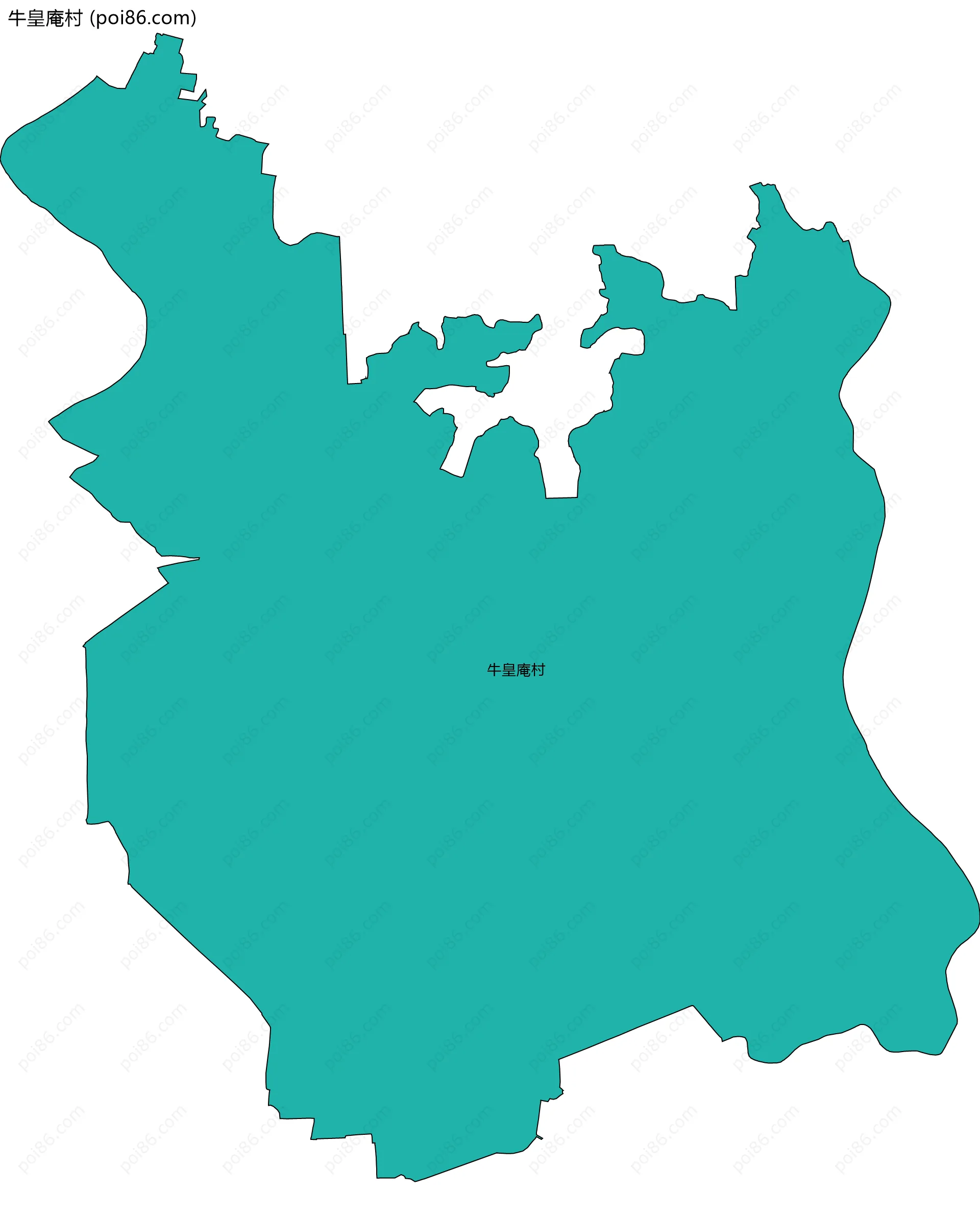 牛皇庵村边界地图