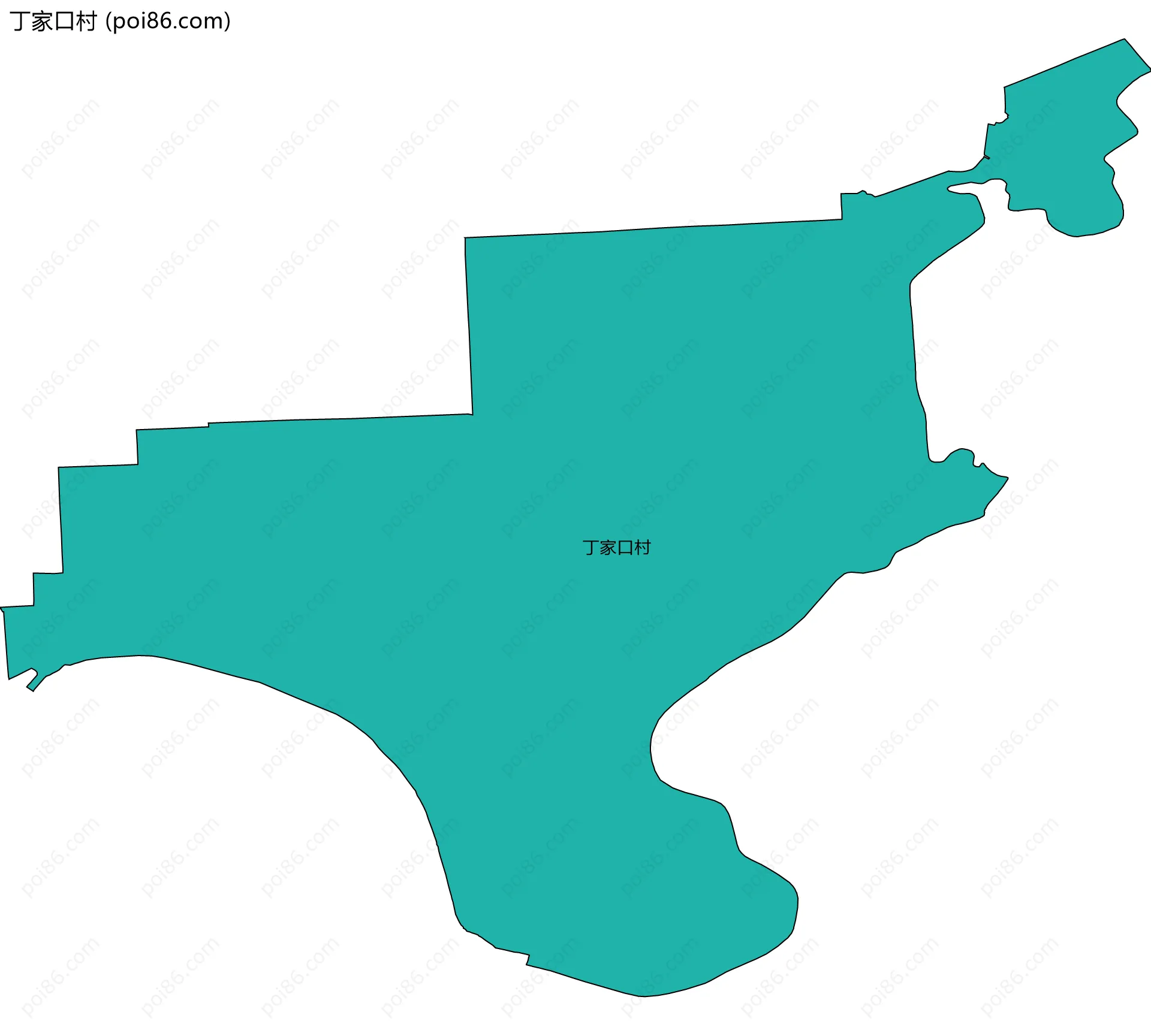 丁家口村边界地图