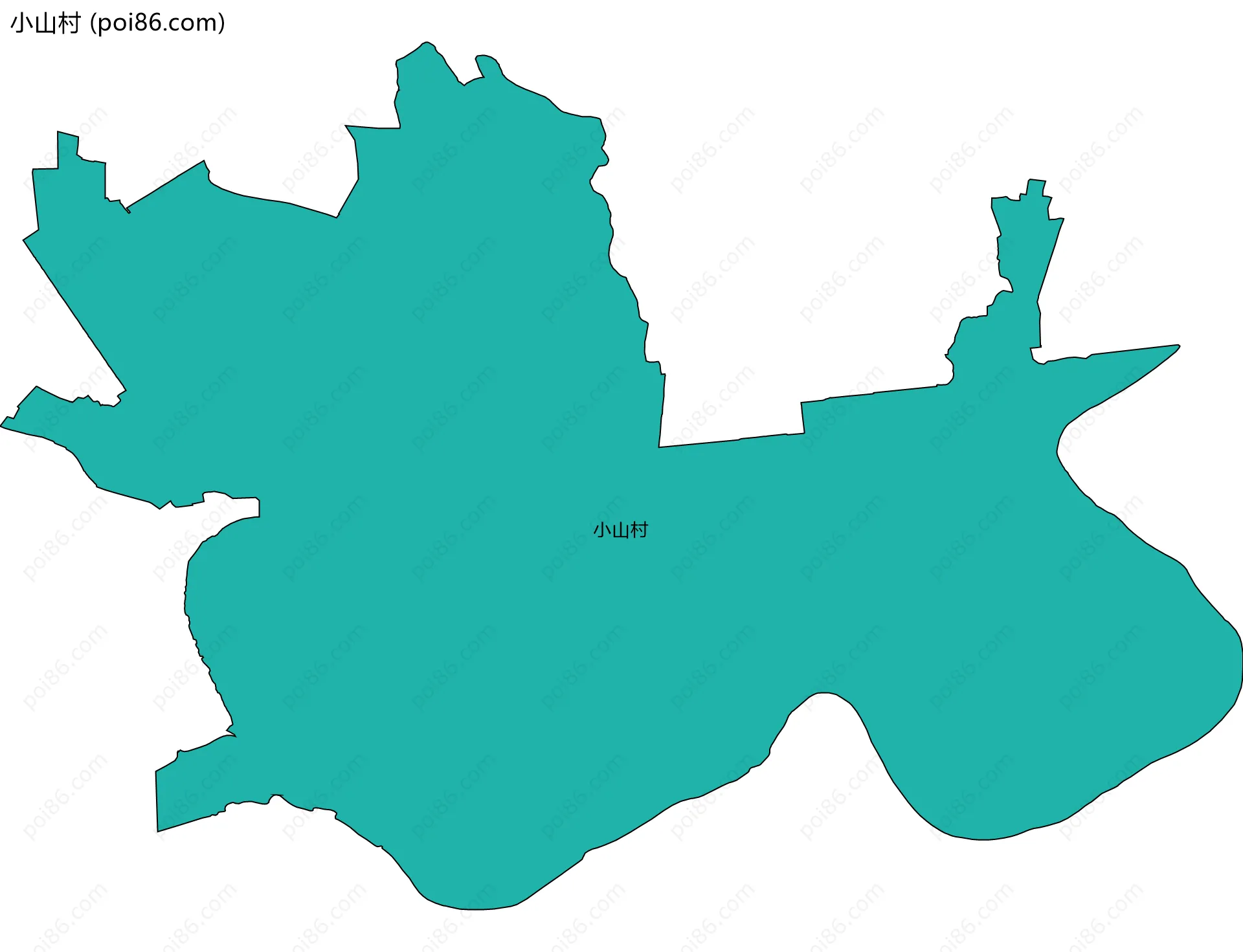 小山村边界地图