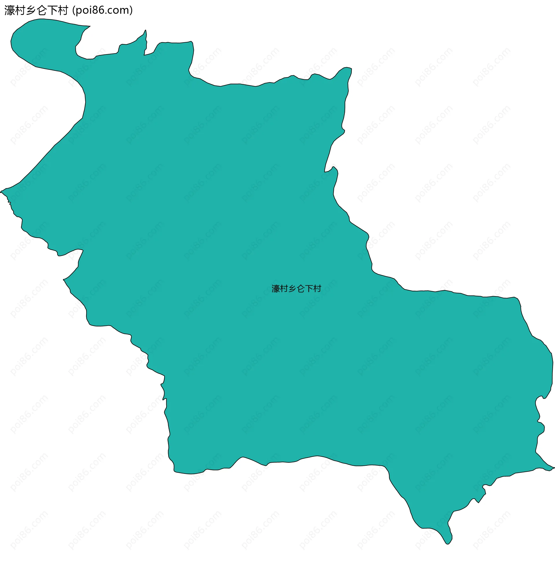 濠村乡仑下村边界地图