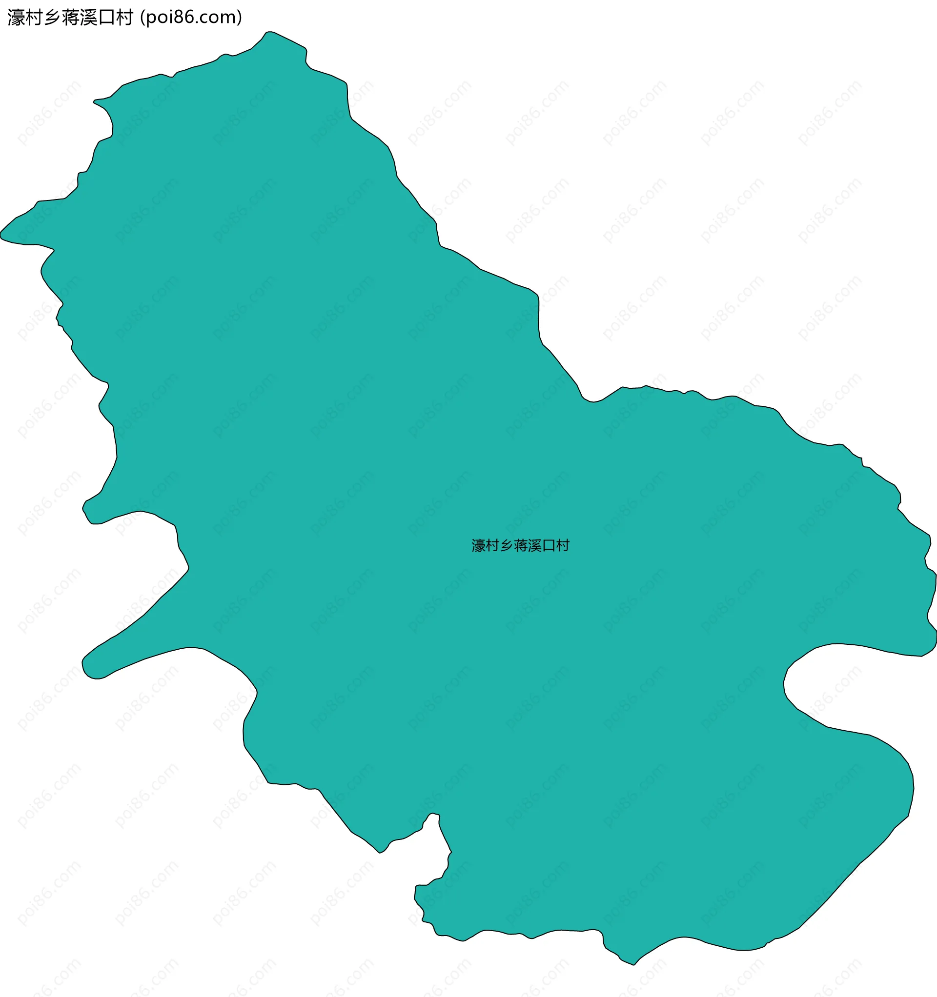 濠村乡蒋溪口村边界地图