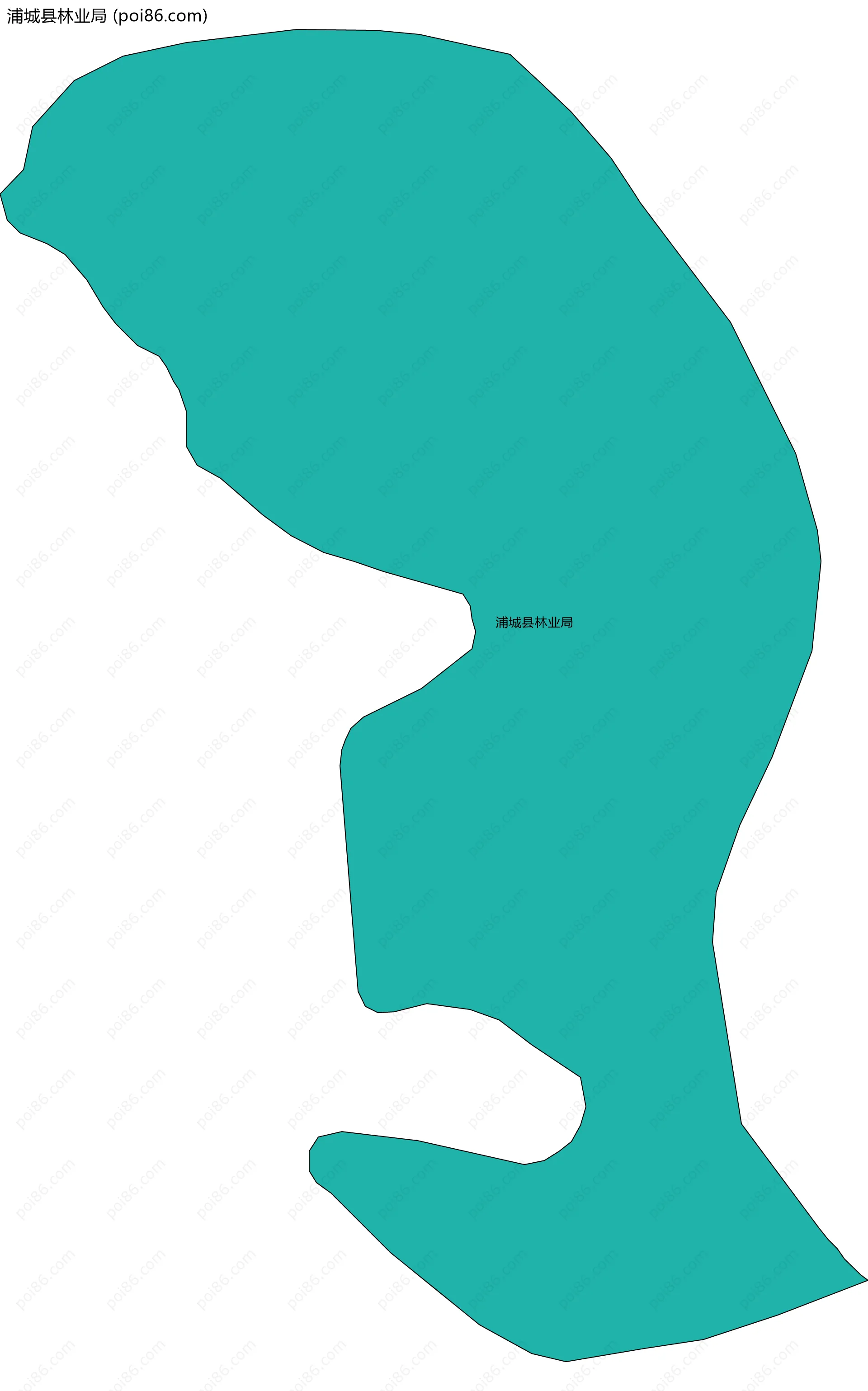 浦城县林业局边界地图