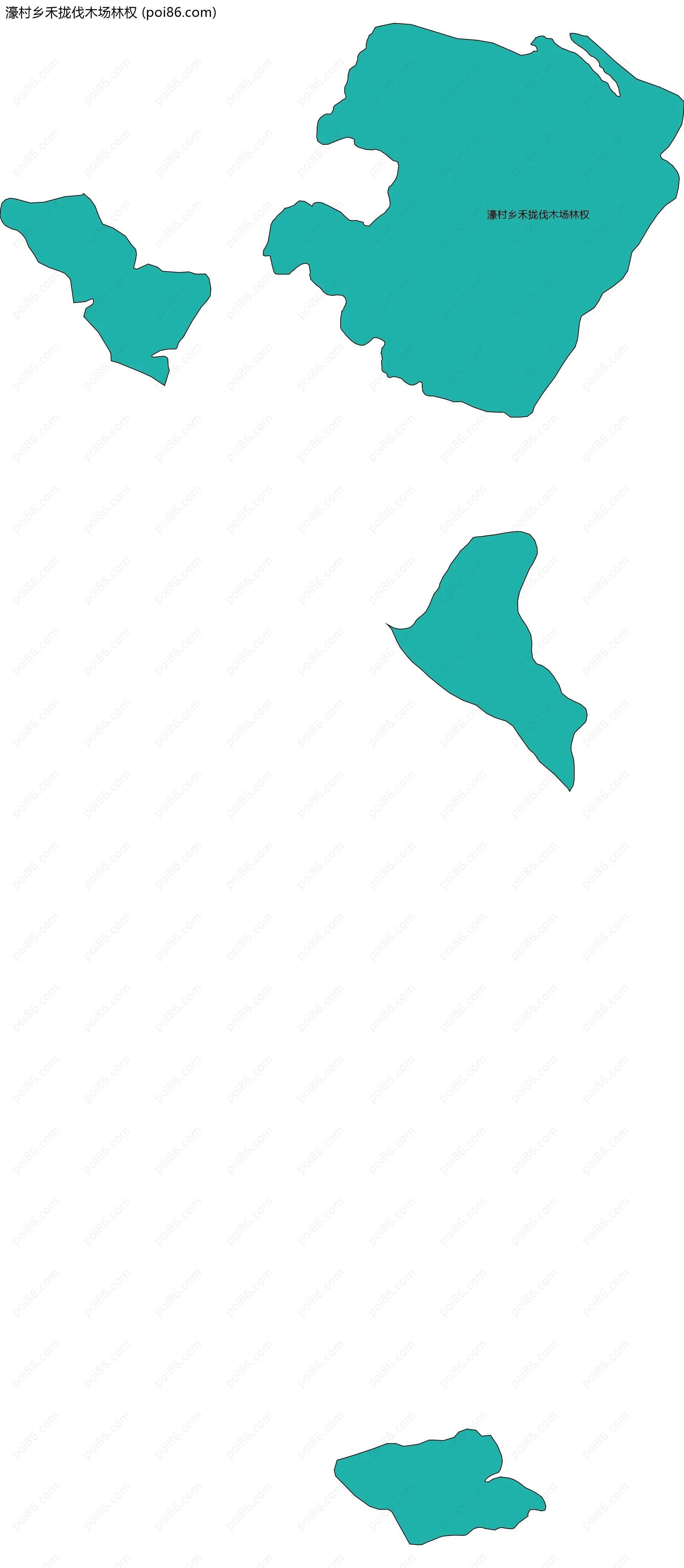 濠村乡禾拢伐木场林权边界地图