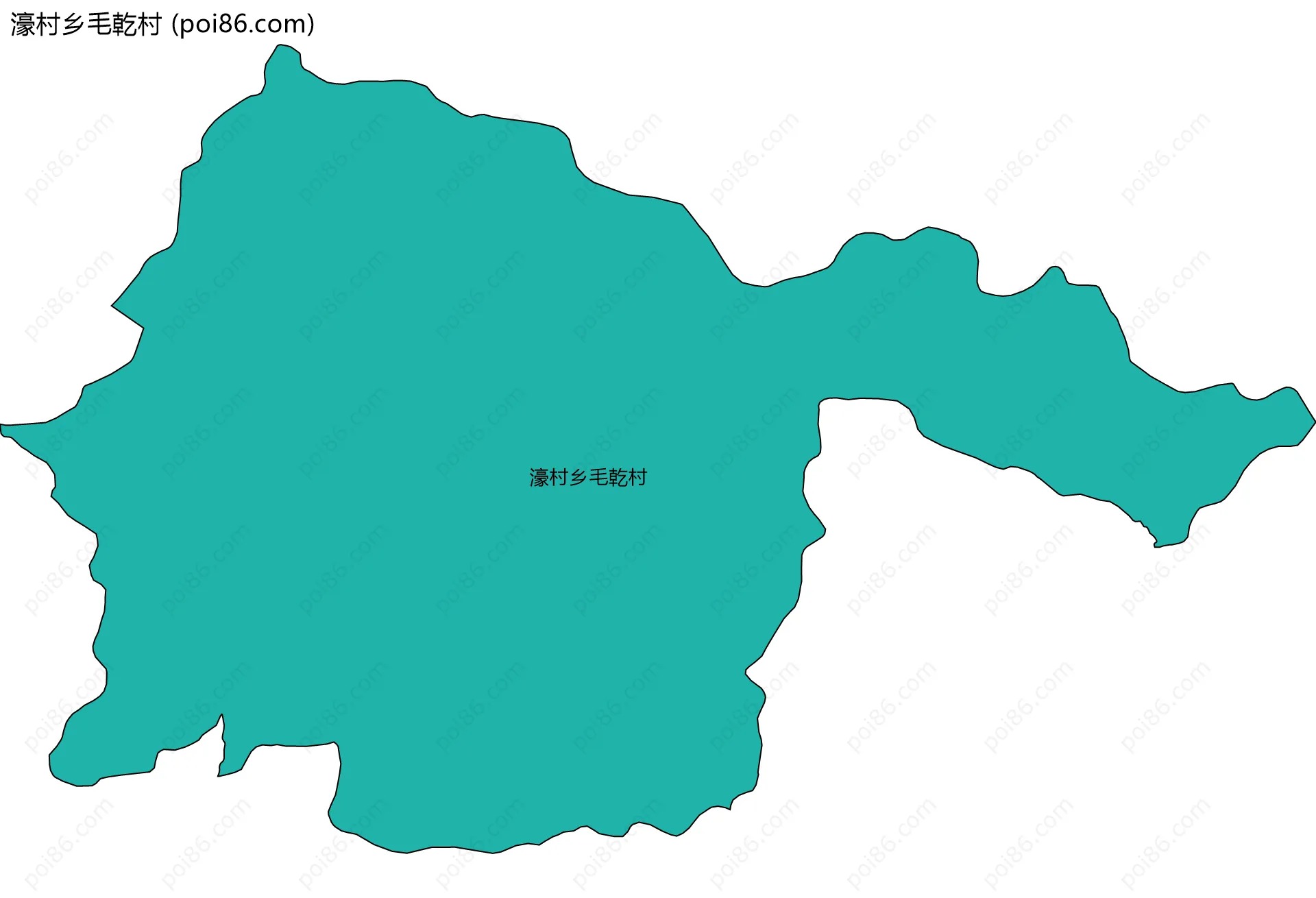 濠村乡毛乾村边界地图