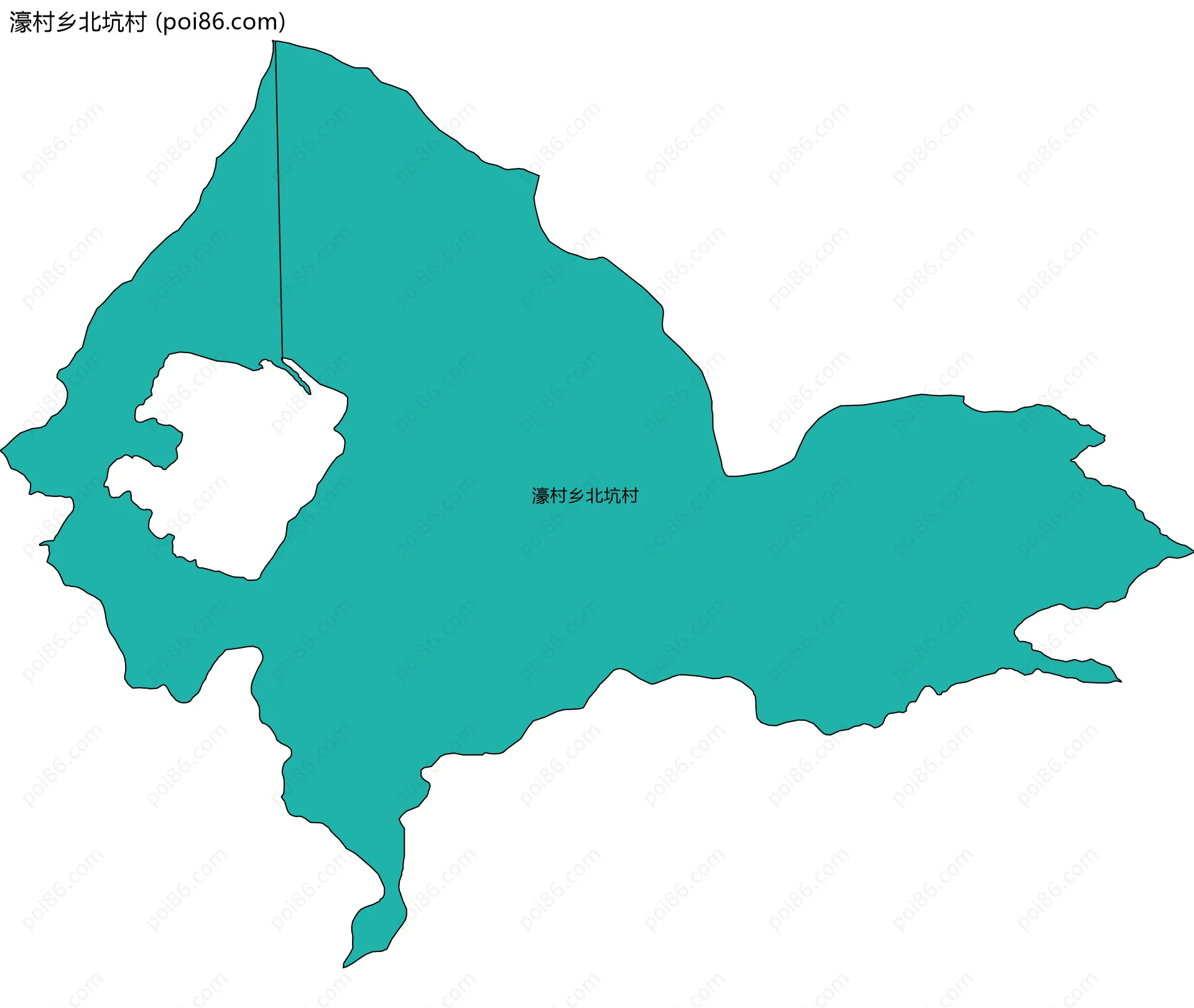 濠村乡北坑村边界地图