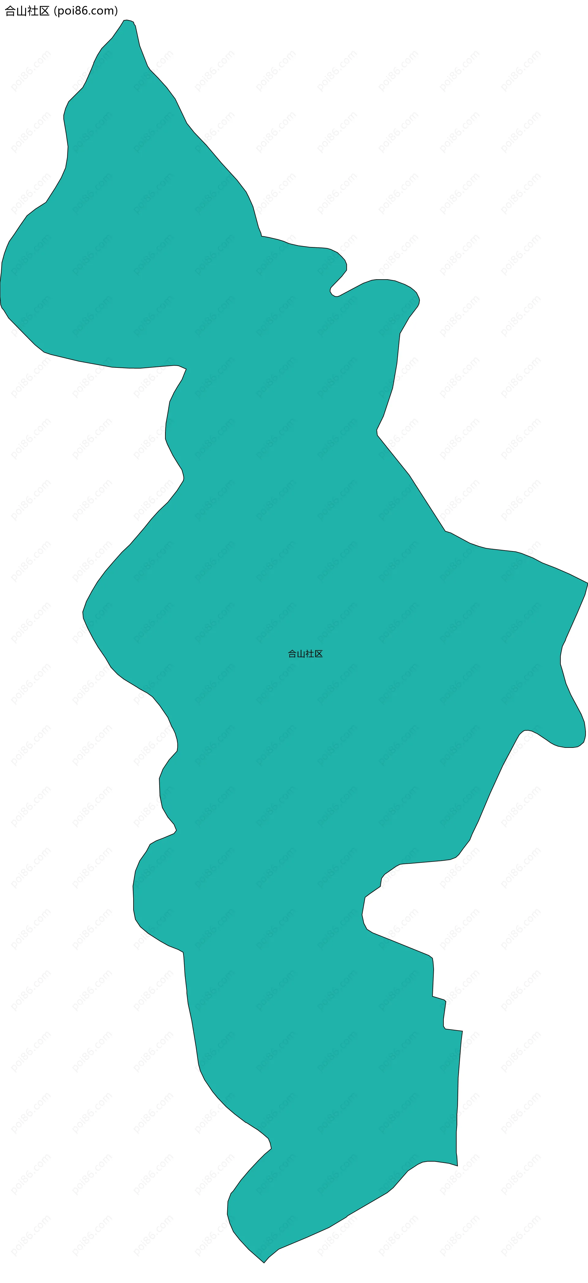 合山社区边界地图