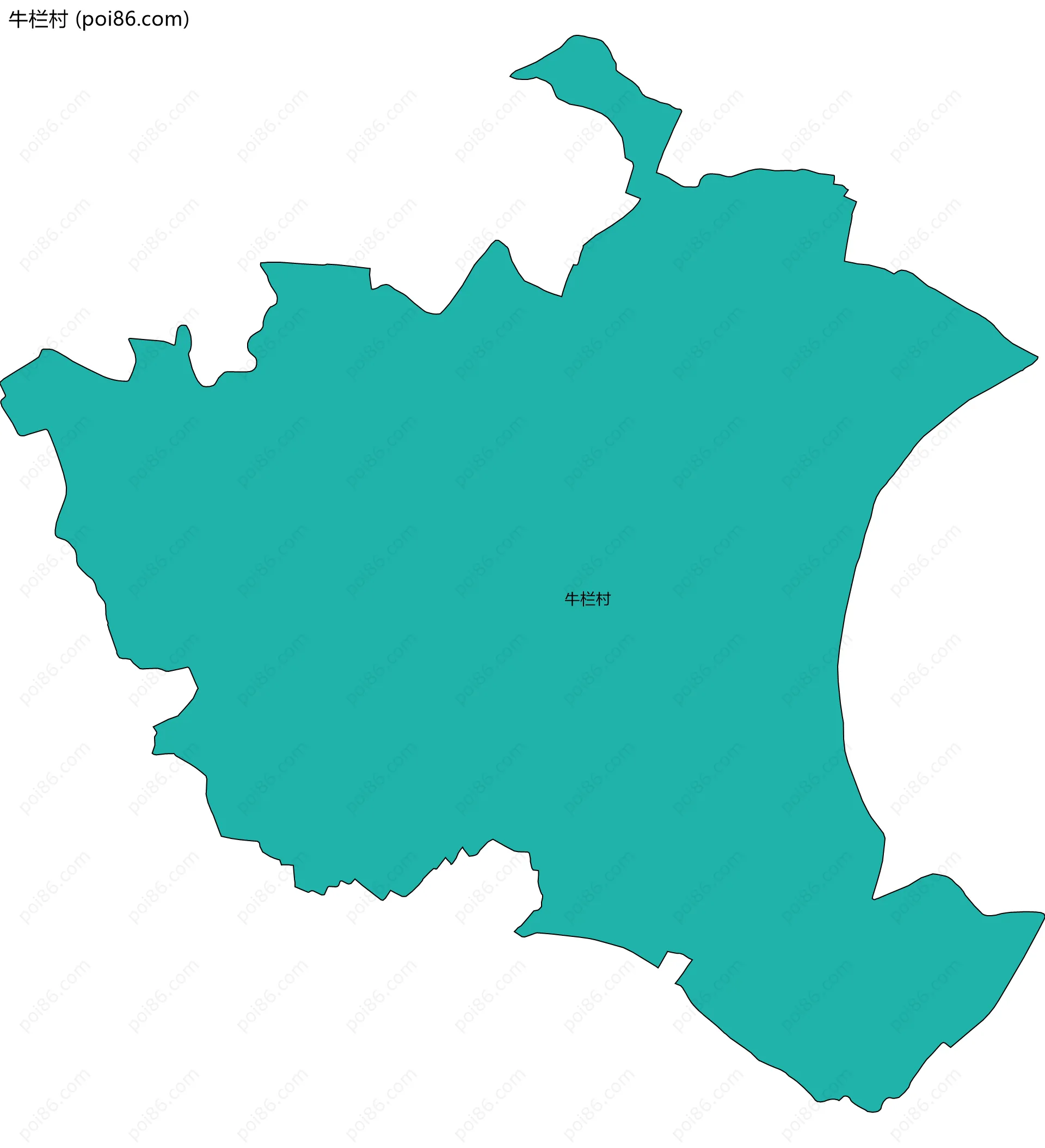 牛栏村边界地图