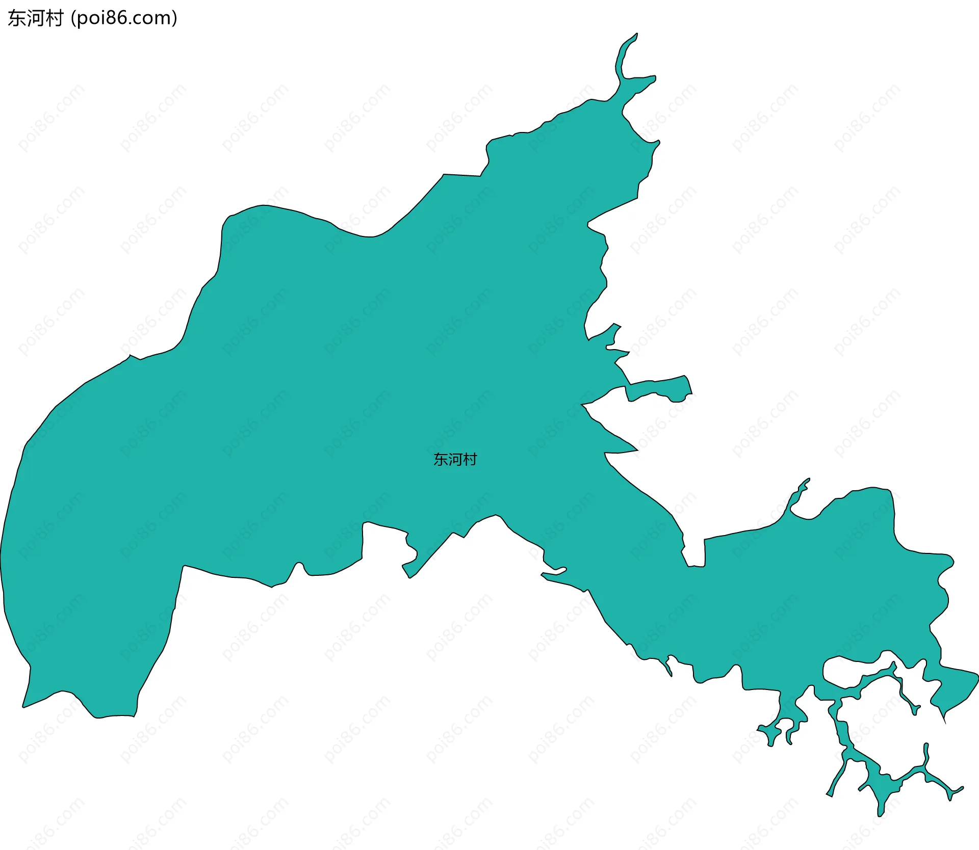 东河村边界地图