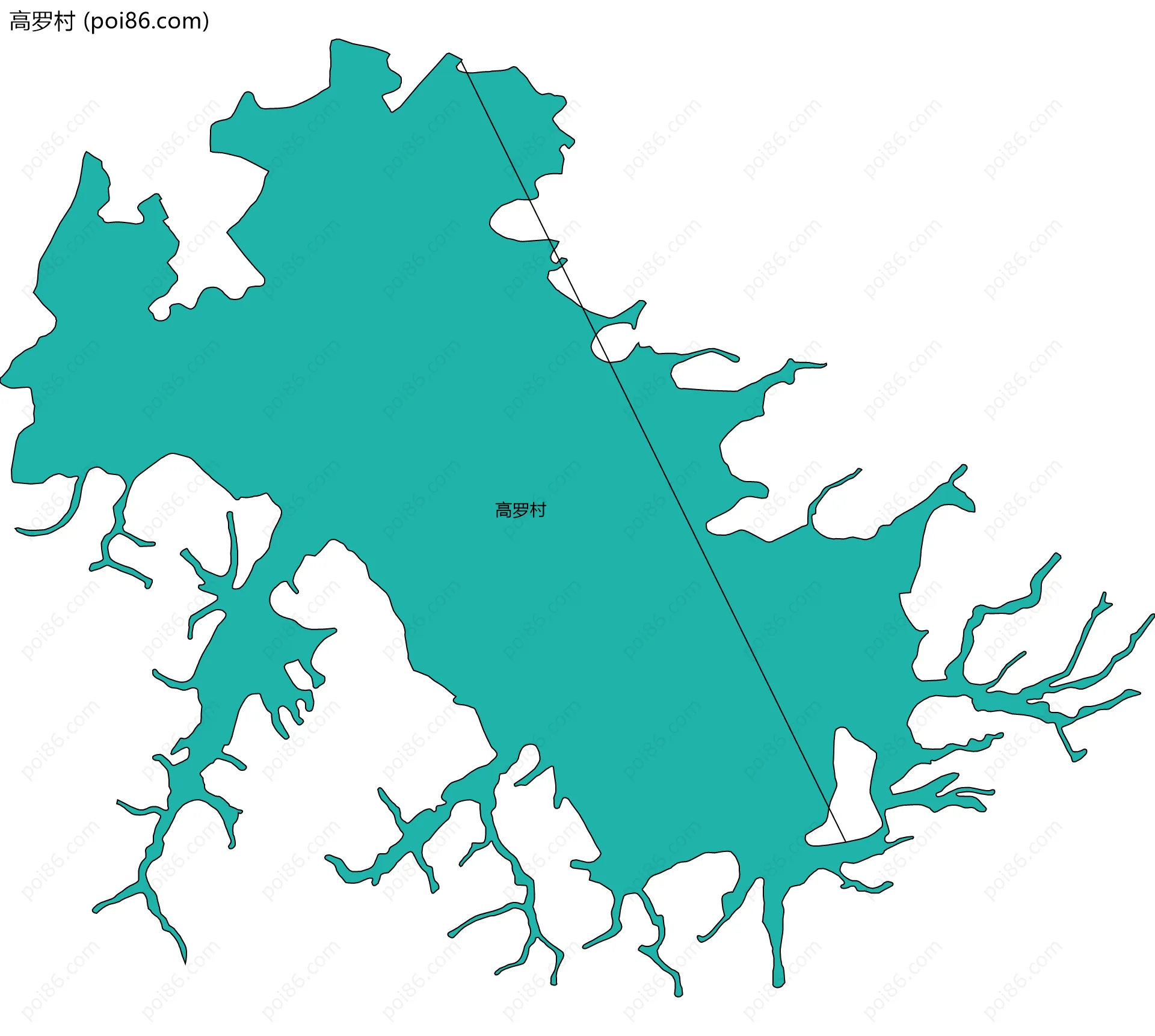 高罗村边界地图