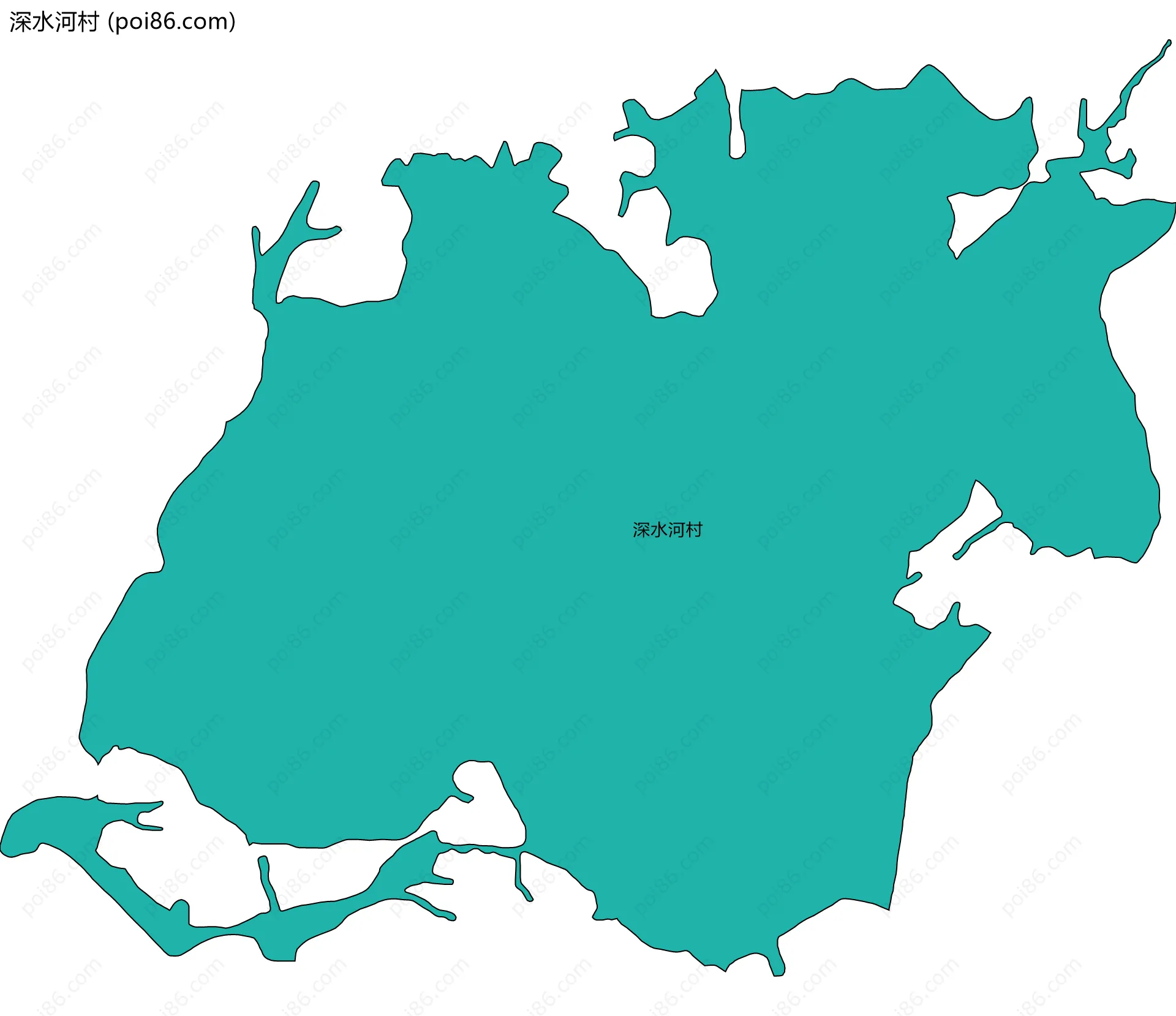 深水河村边界地图