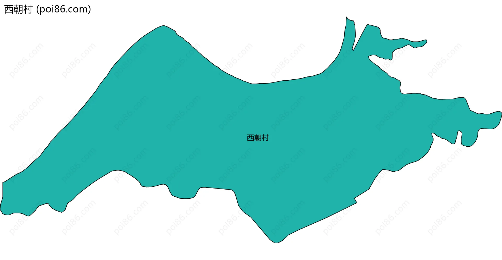 西朝村边界地图