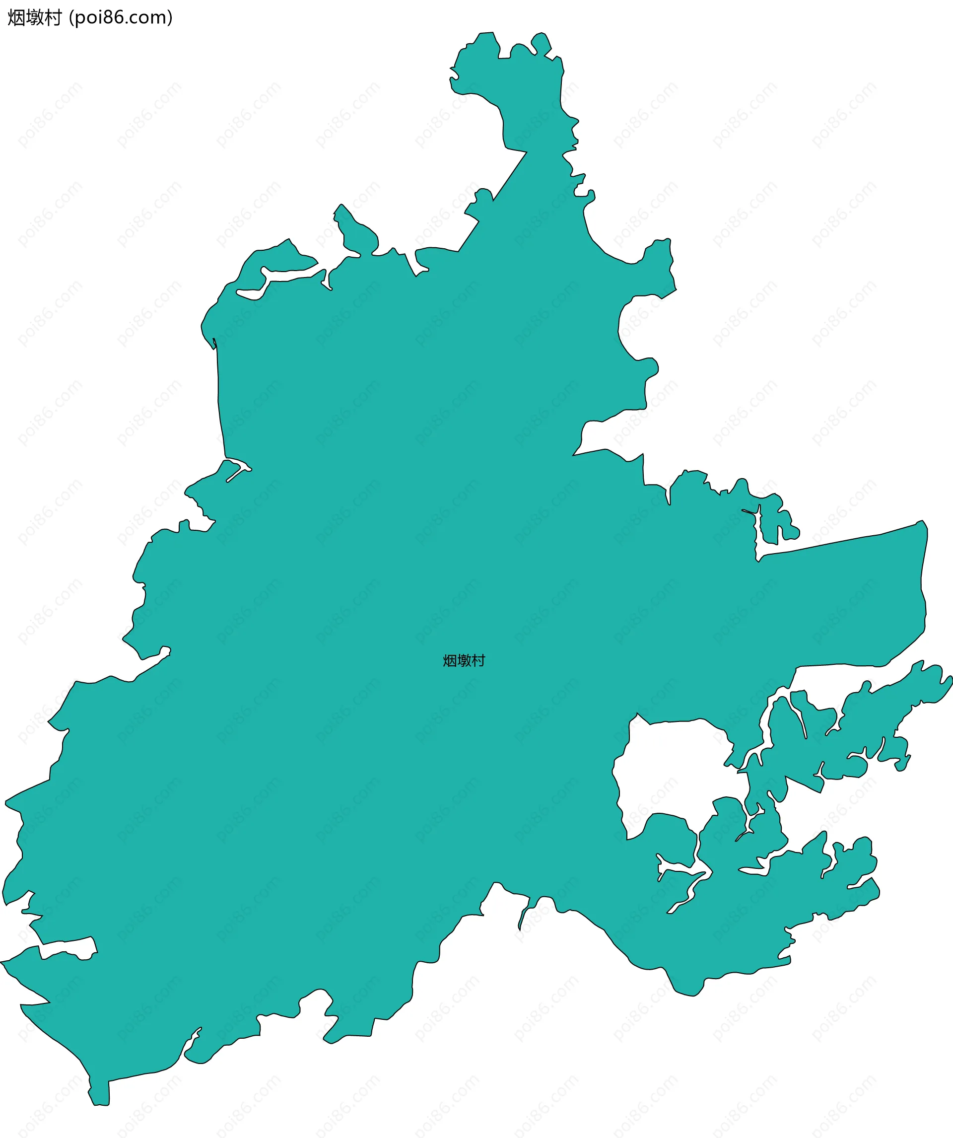 烟墩村边界地图