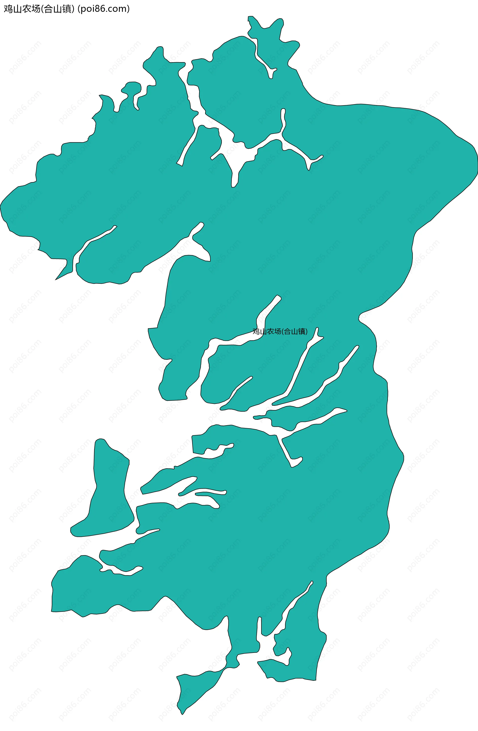 鸡山农场(合山镇)边界地图