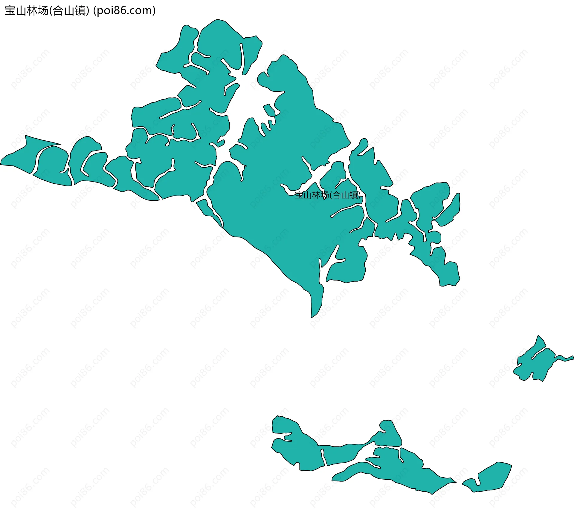宝山林场(合山镇)边界地图