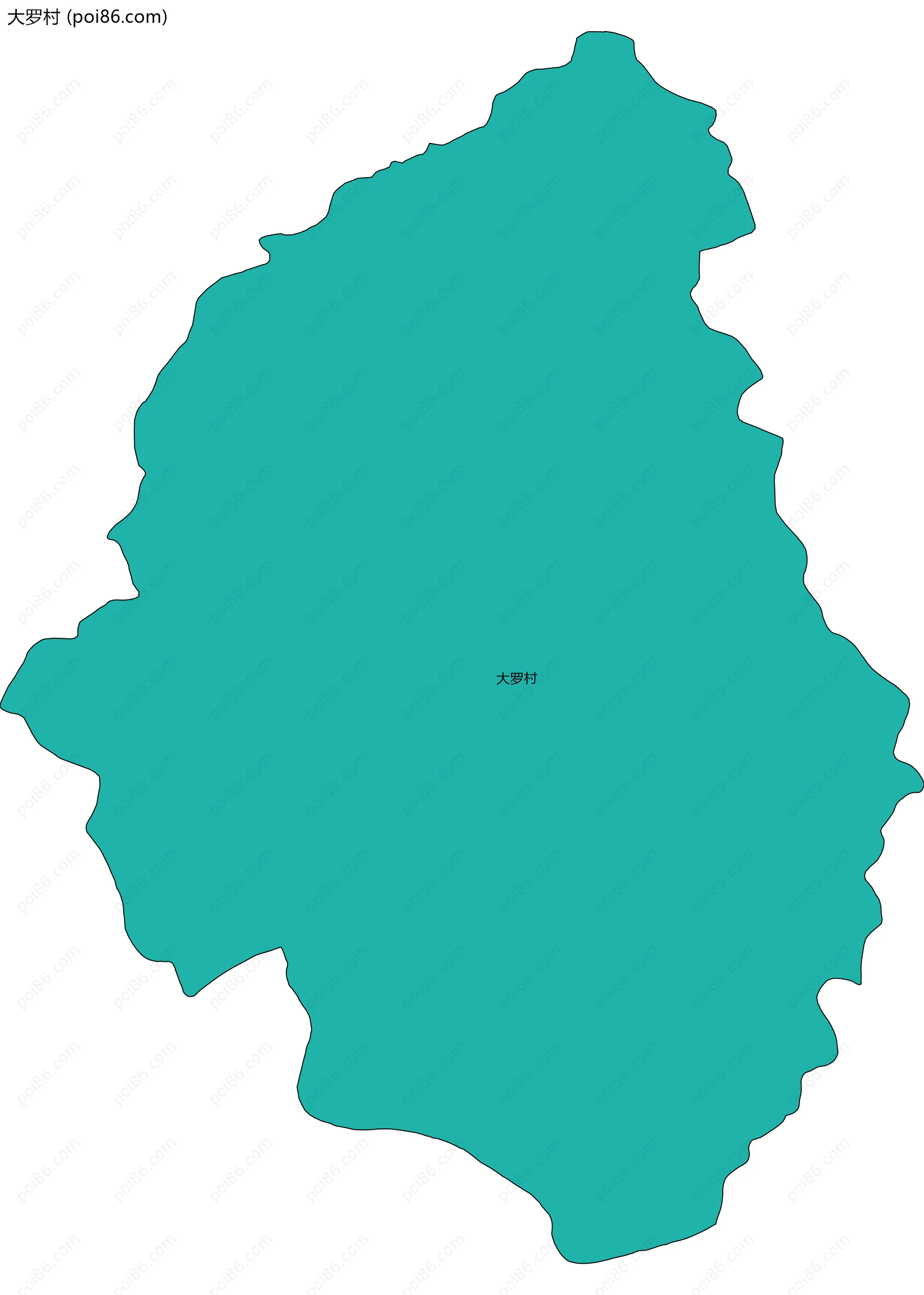 大罗村边界地图