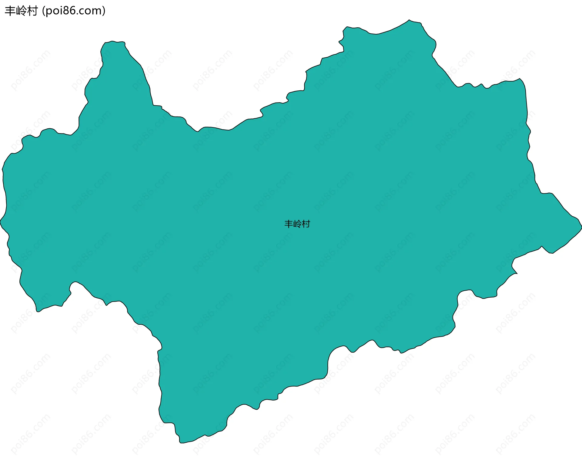 丰岭村边界地图